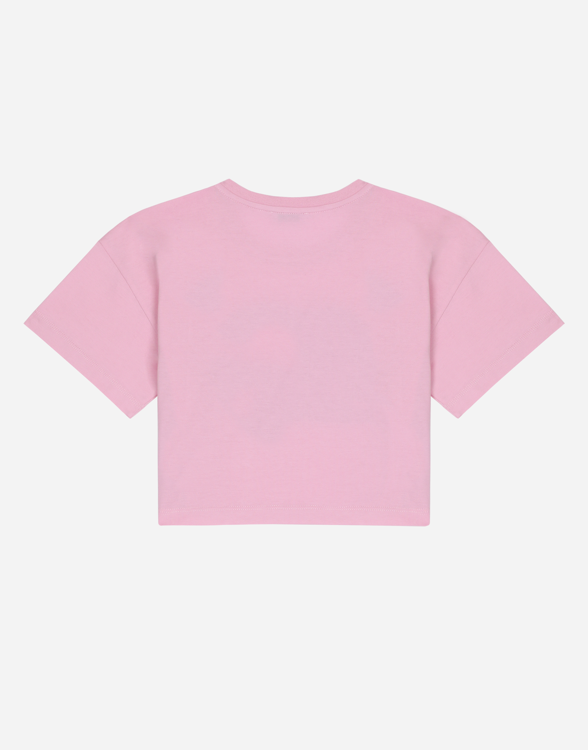 Dolce & Gabbana Jersey Round-neck T-shirt Dg Logo Patch In Multi