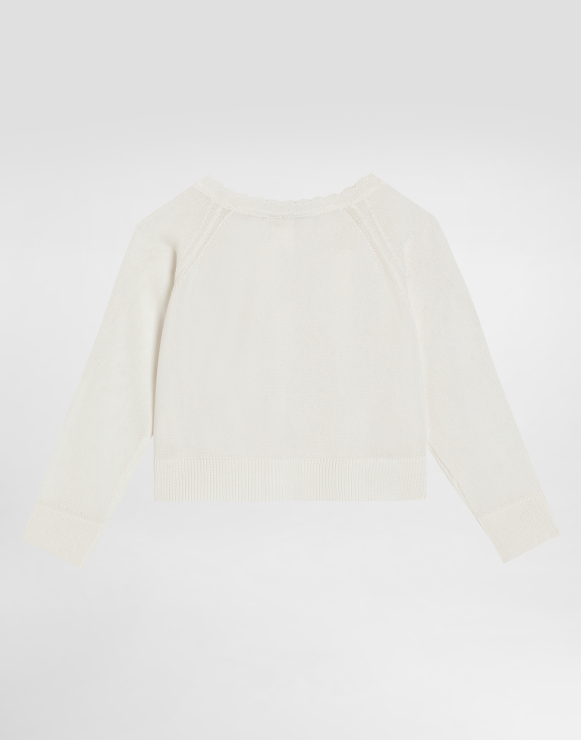  Dolce & Gabbana Cardigan Aus Viskose Mit Bogenkante - Frau Tops Wei� 3/6 Months 