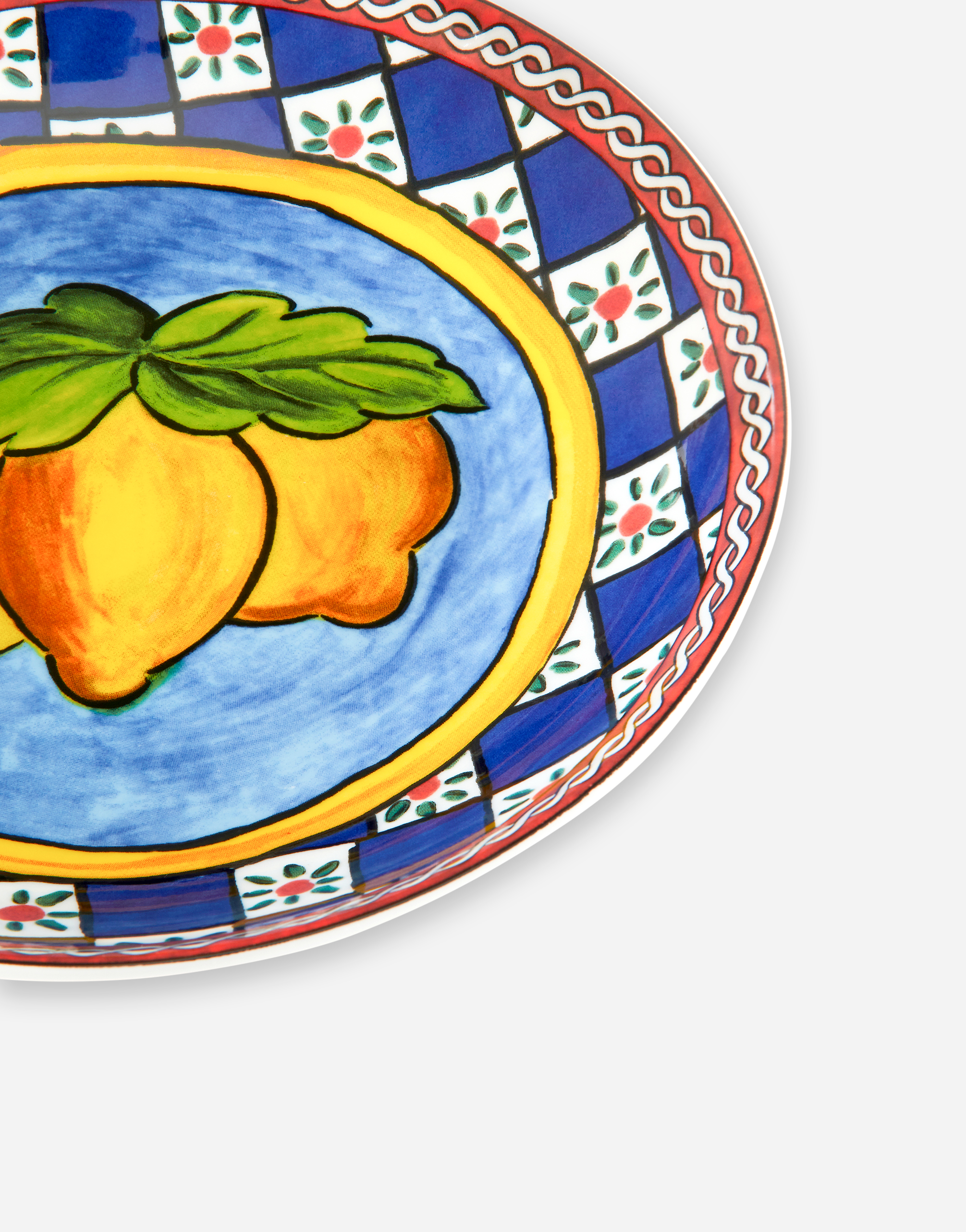Dolce & Gabbana Set 2 Porcelain Soup Plates In Multicolor