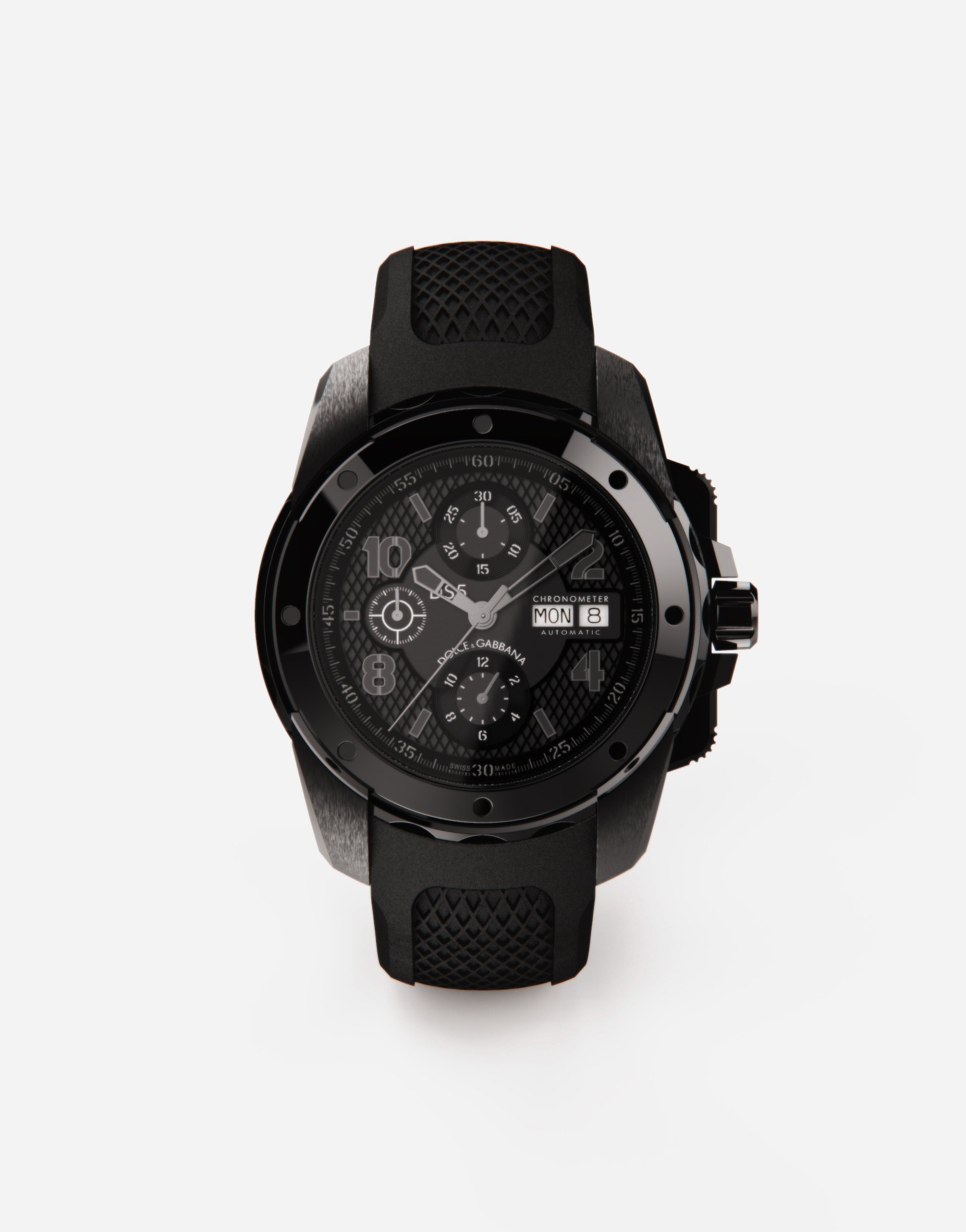 Dolce & Gabbana Ds5 Watch In Steel With Pvd Coating In Black