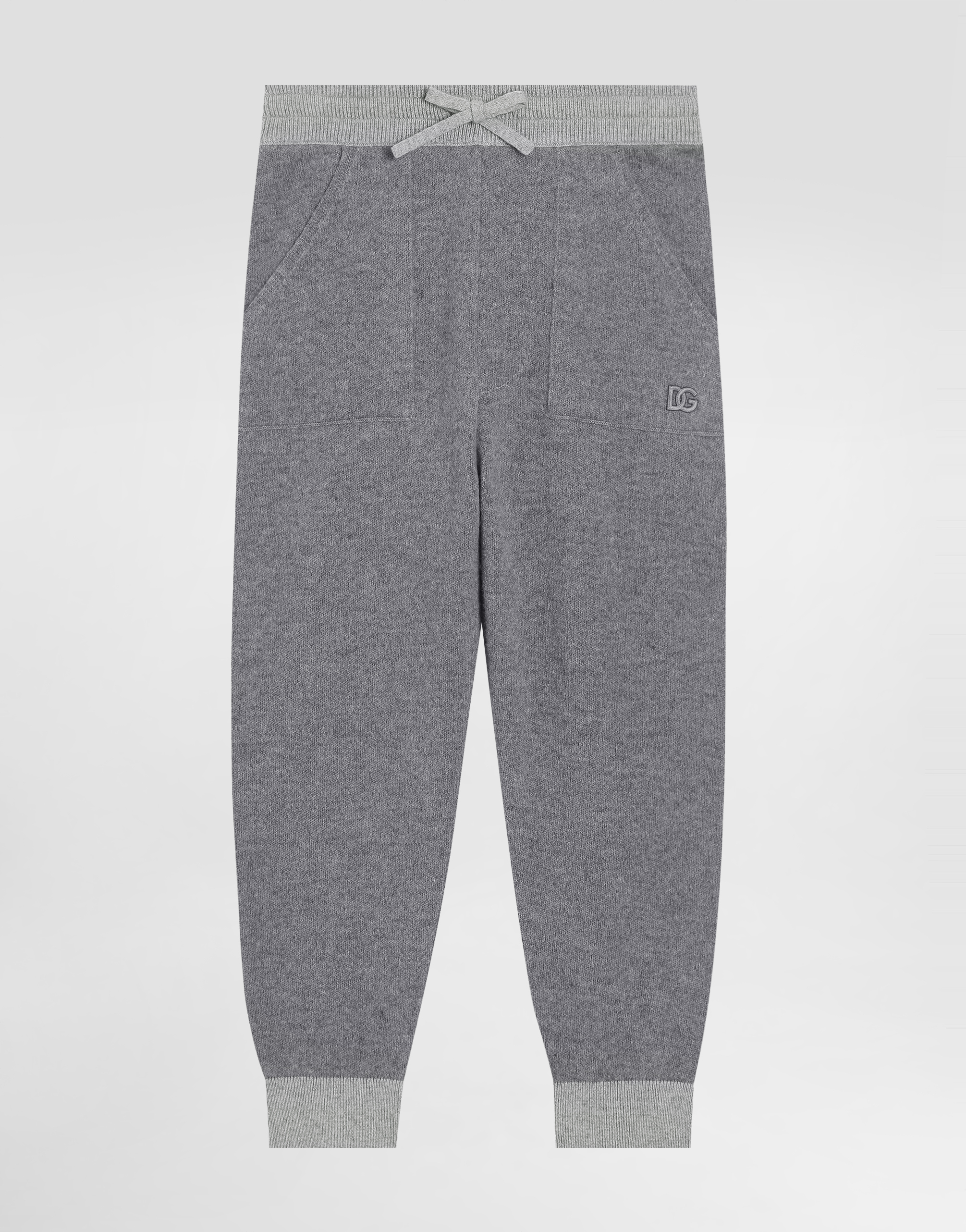 Dolce & Gabbana Wool And Cashmere Fleece Trousers In Gray