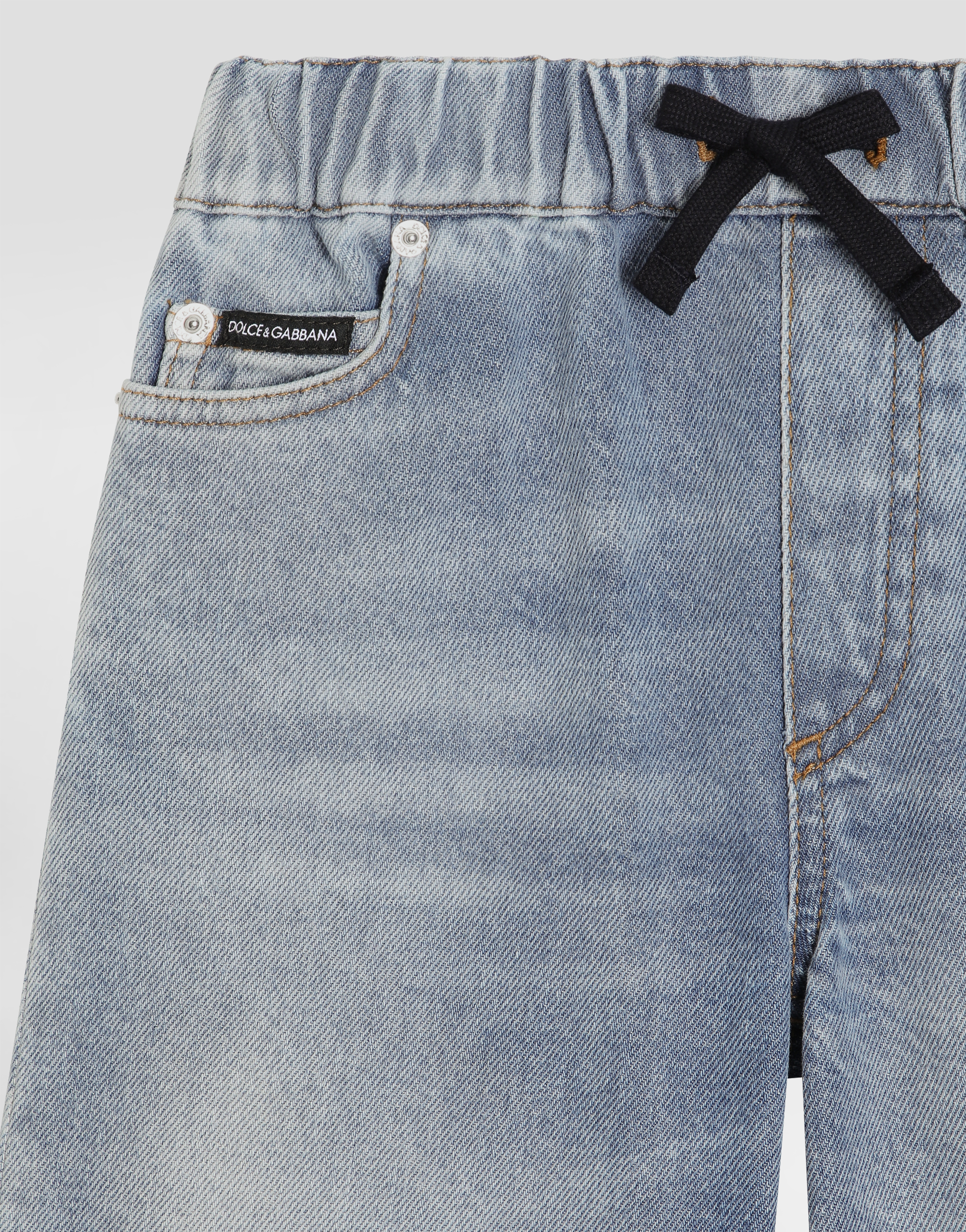  Dolce & Gabbana Denim Bermuda Shorts With Salt&pepper Wash - Mann Hosen Und Shorts Mehrfarbig 6 Years 