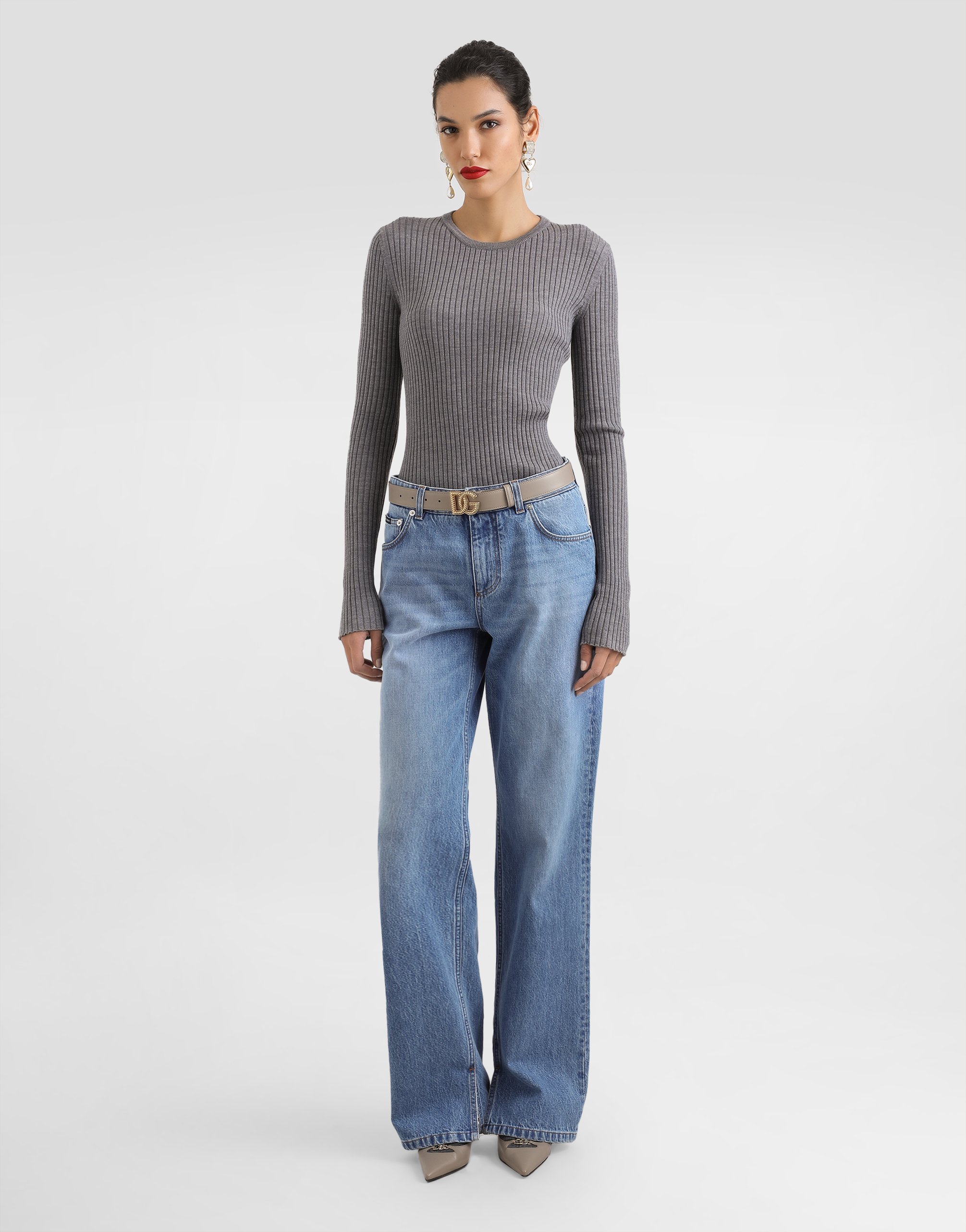 Dolce & Gabbana 5-pocket Denim Trousers In Multi