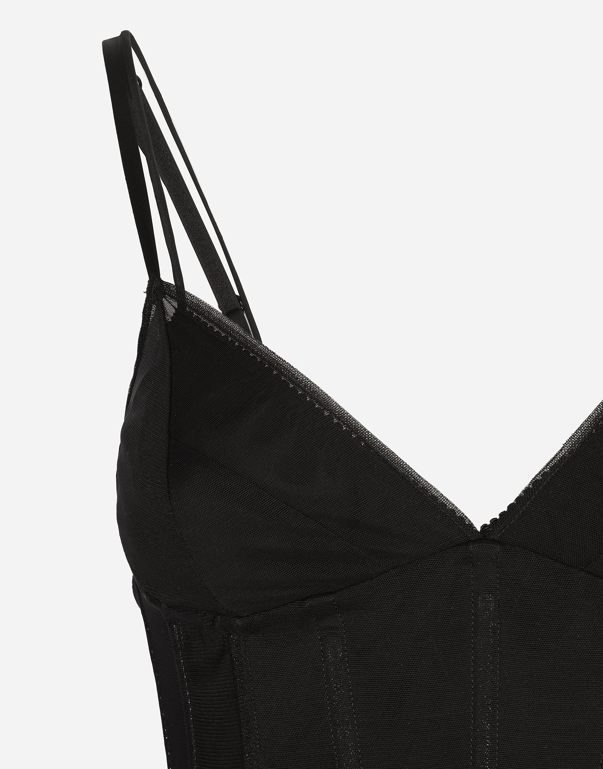 Dolce & Gabbana Mesh Maxi Dress In Black