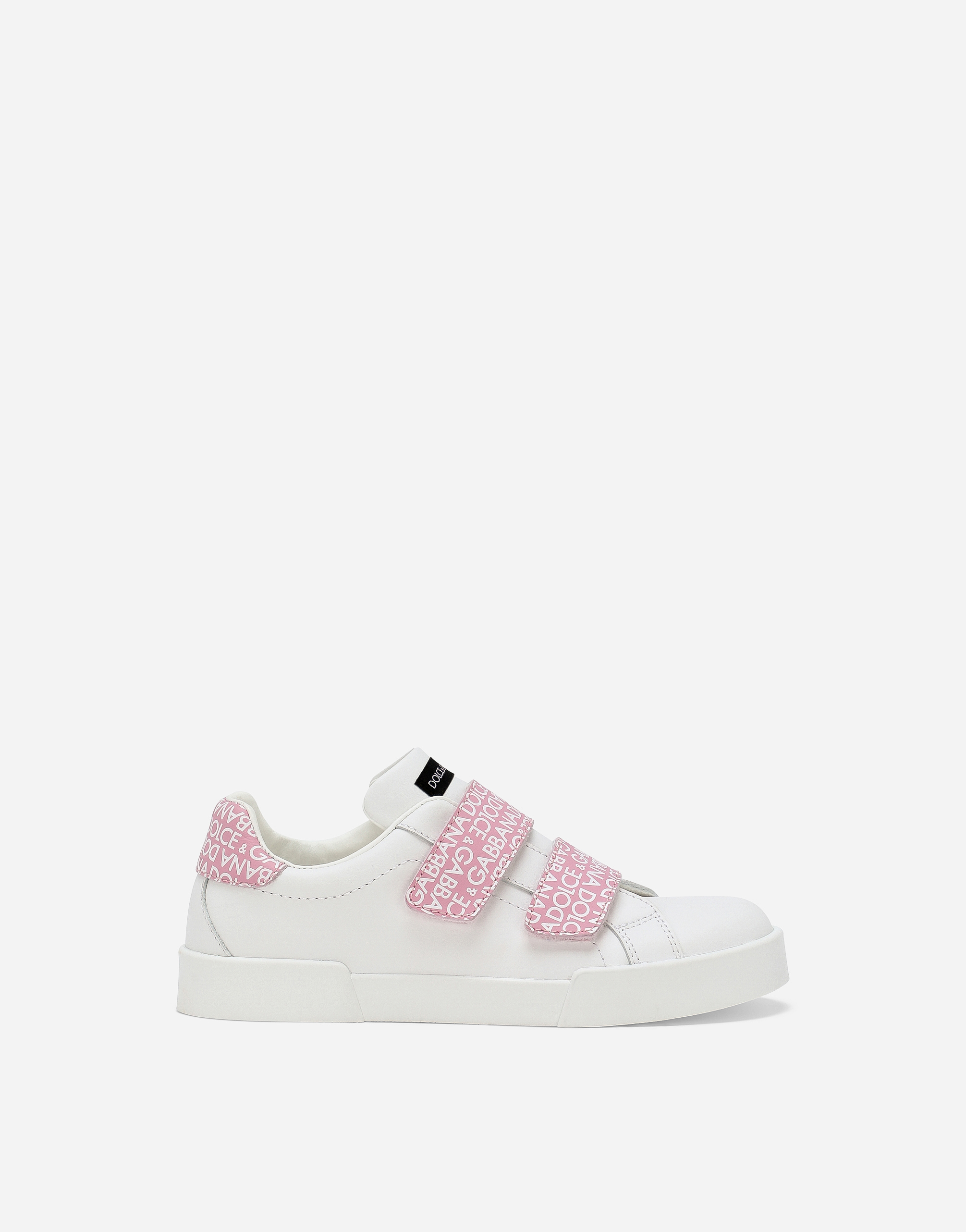 Dolce & Gabbana Calfskin Portofino Sneakers In Print