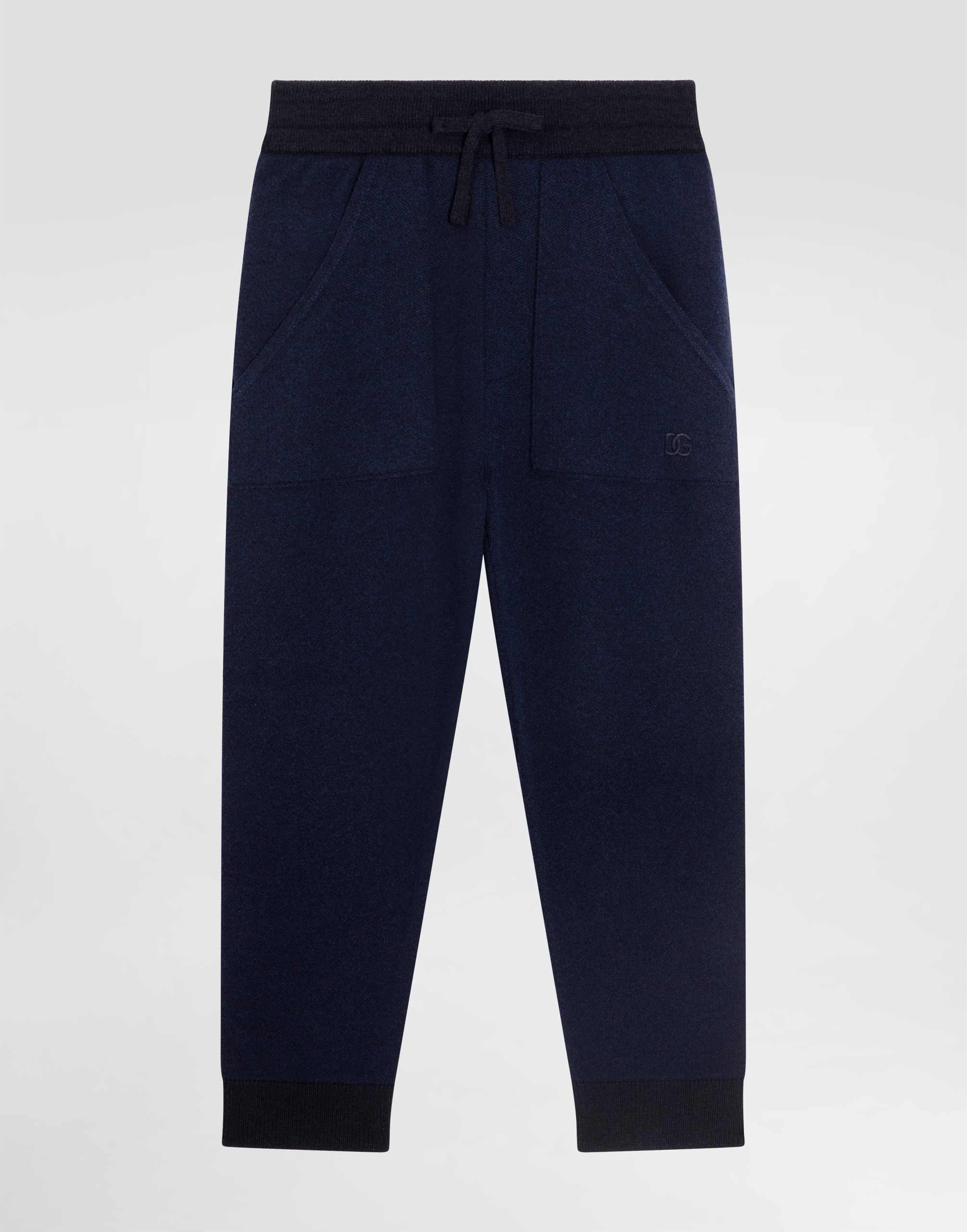 Dolce & Gabbana Wool And Cashmere Fleece Trousers In Blue