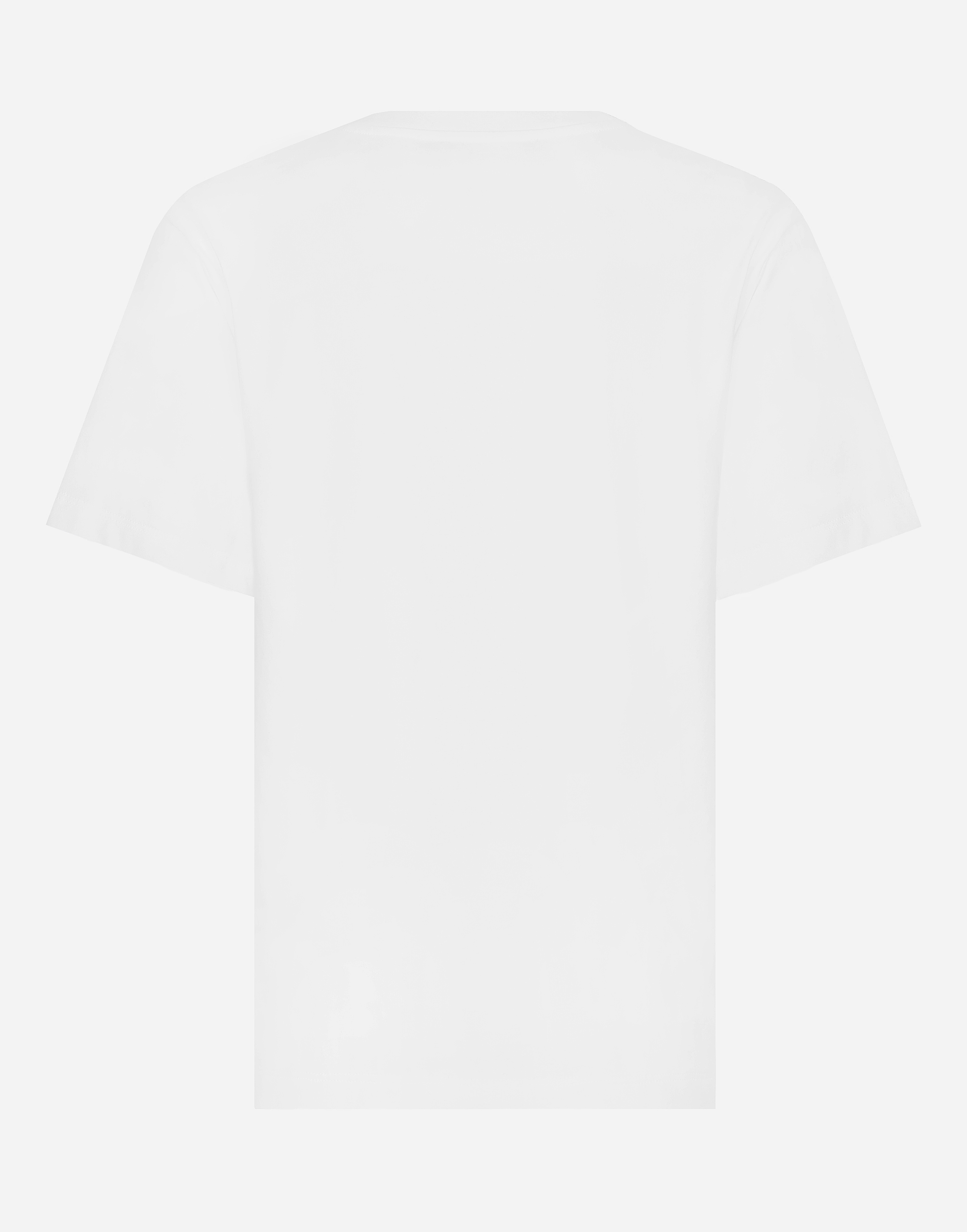 Jersey T-shirt with Dolce&Gabbana logo embroidery and lettering