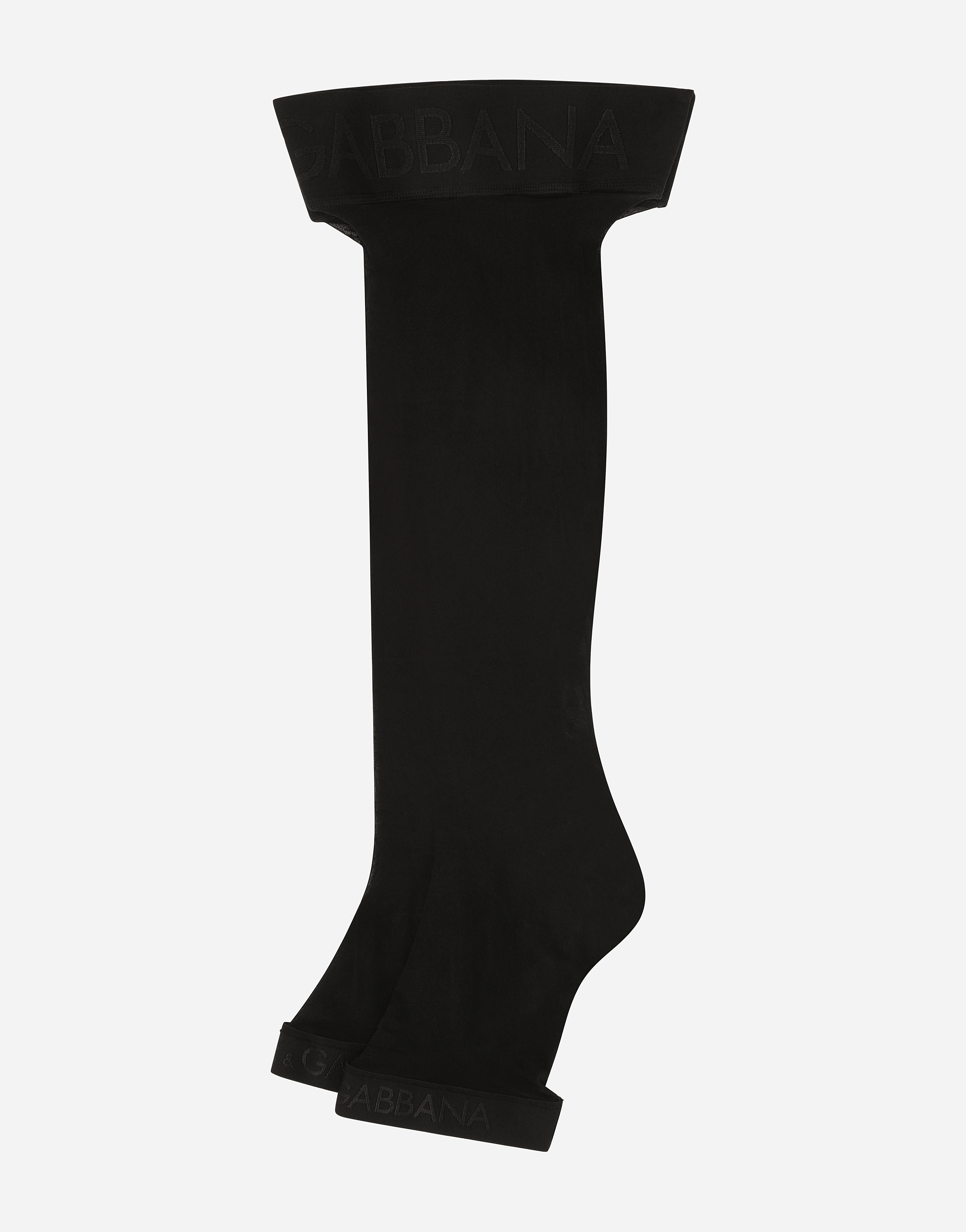 タイツ・ソックス DOLCE  GABBANA Women Socks O4A33T ON02S N0000 Hold-up stockings with branded elastic in Black for Women