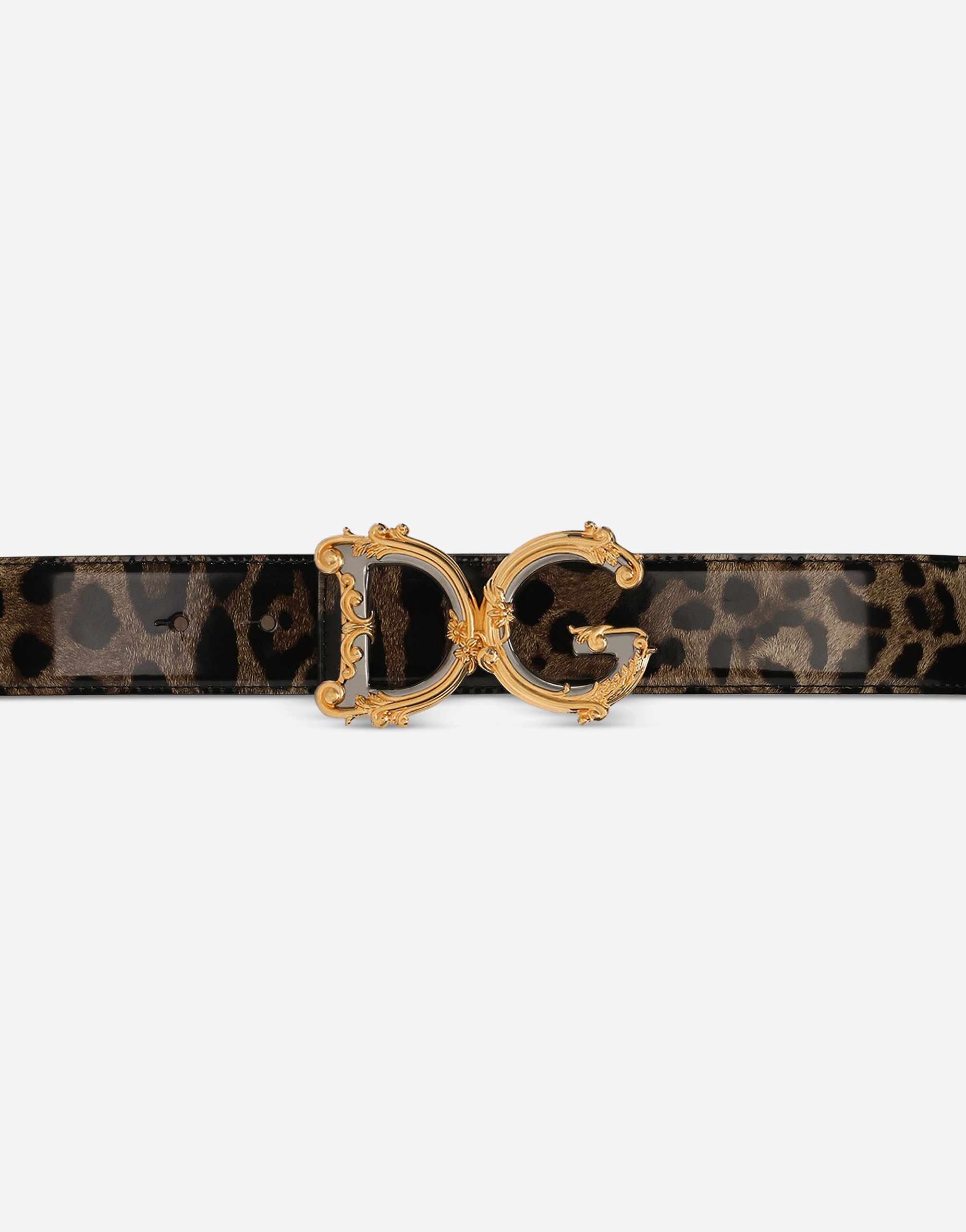 Shop Dolce & Gabbana Dg Girls Belt In Animal Print