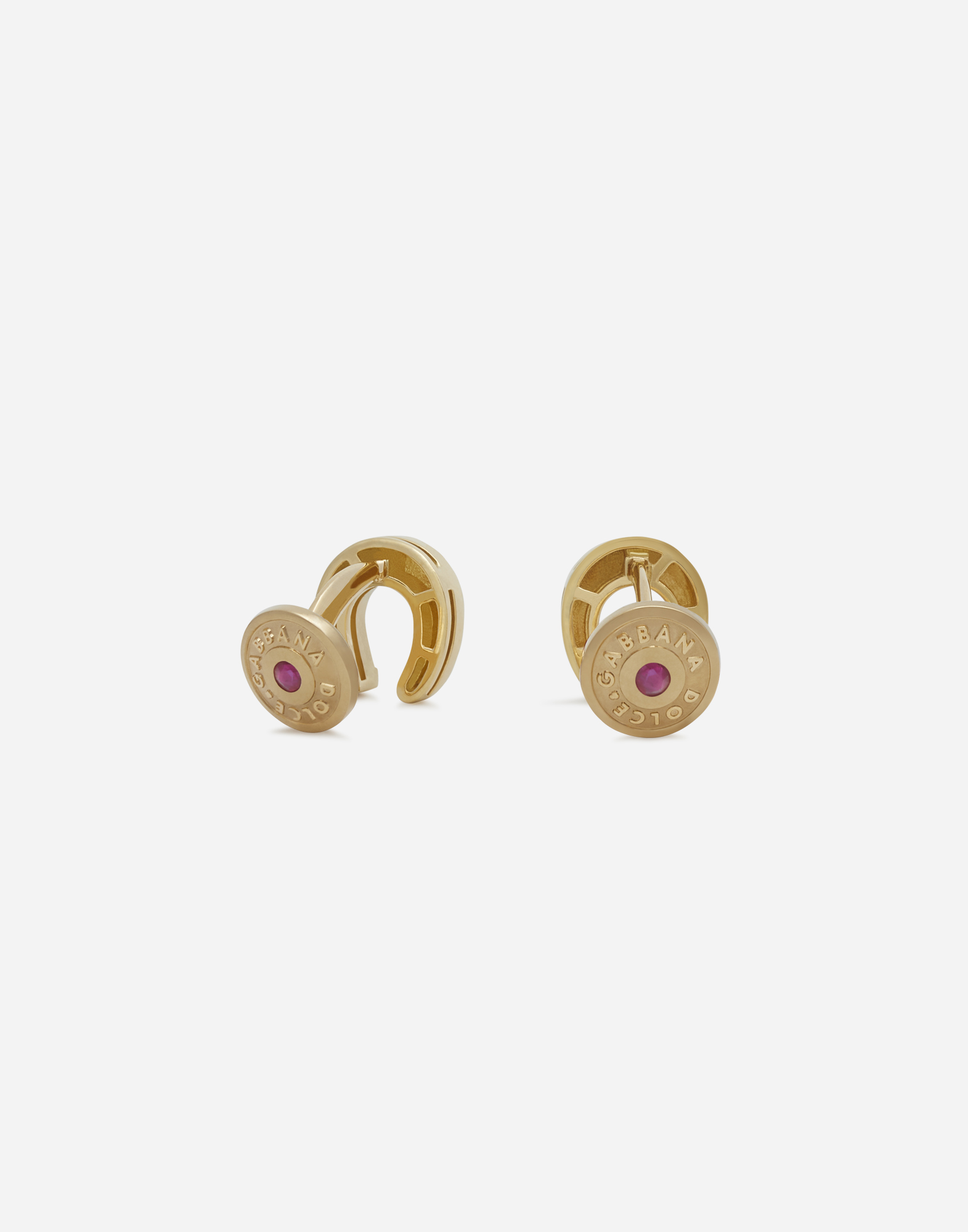 DOLCE & GABBANA GOOD LUCK CUFFLINKS IN YELLOW GOLD