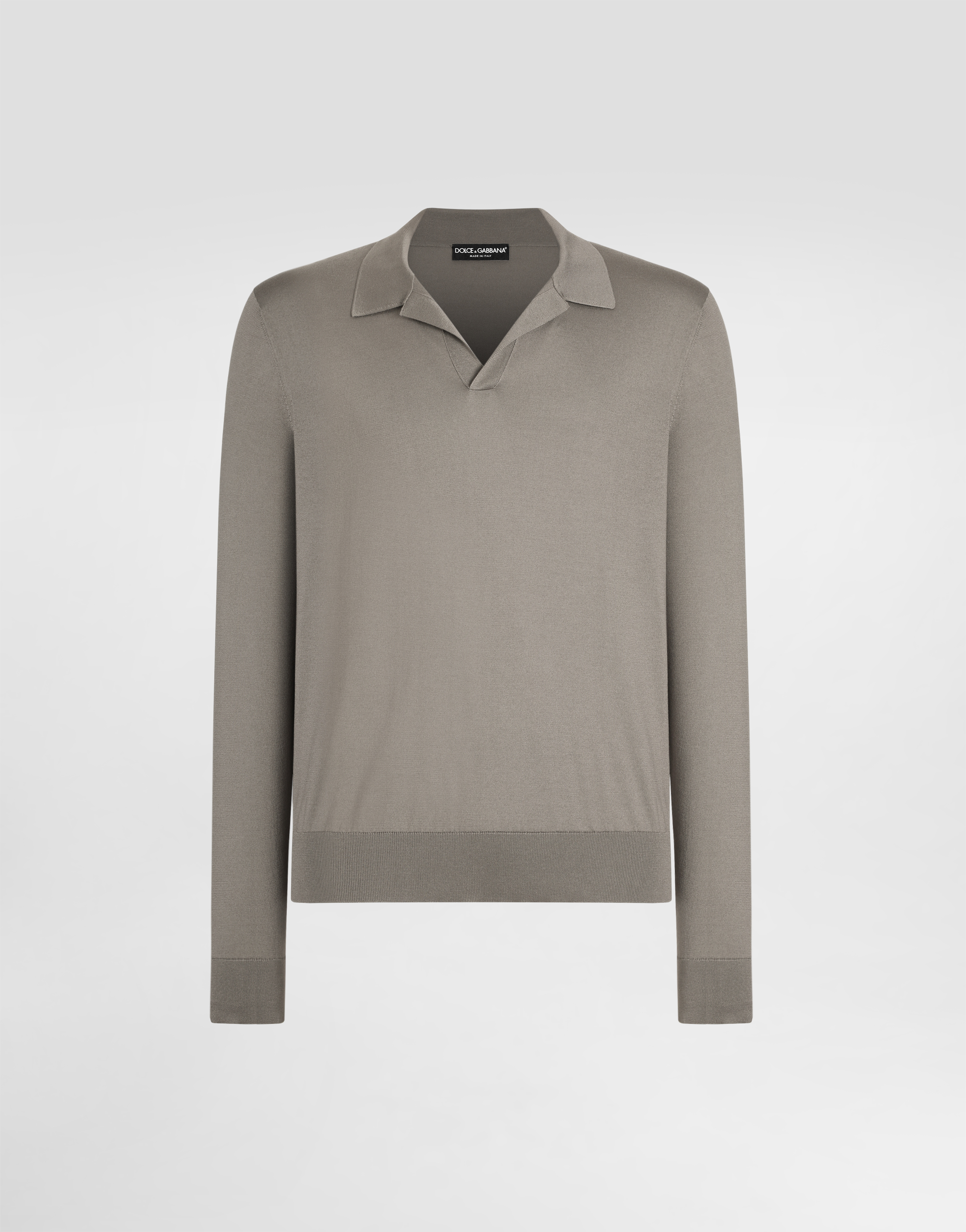  Dolce & Gabbana Silk Polo Shirt - Mann Strickwaren Beige 52 