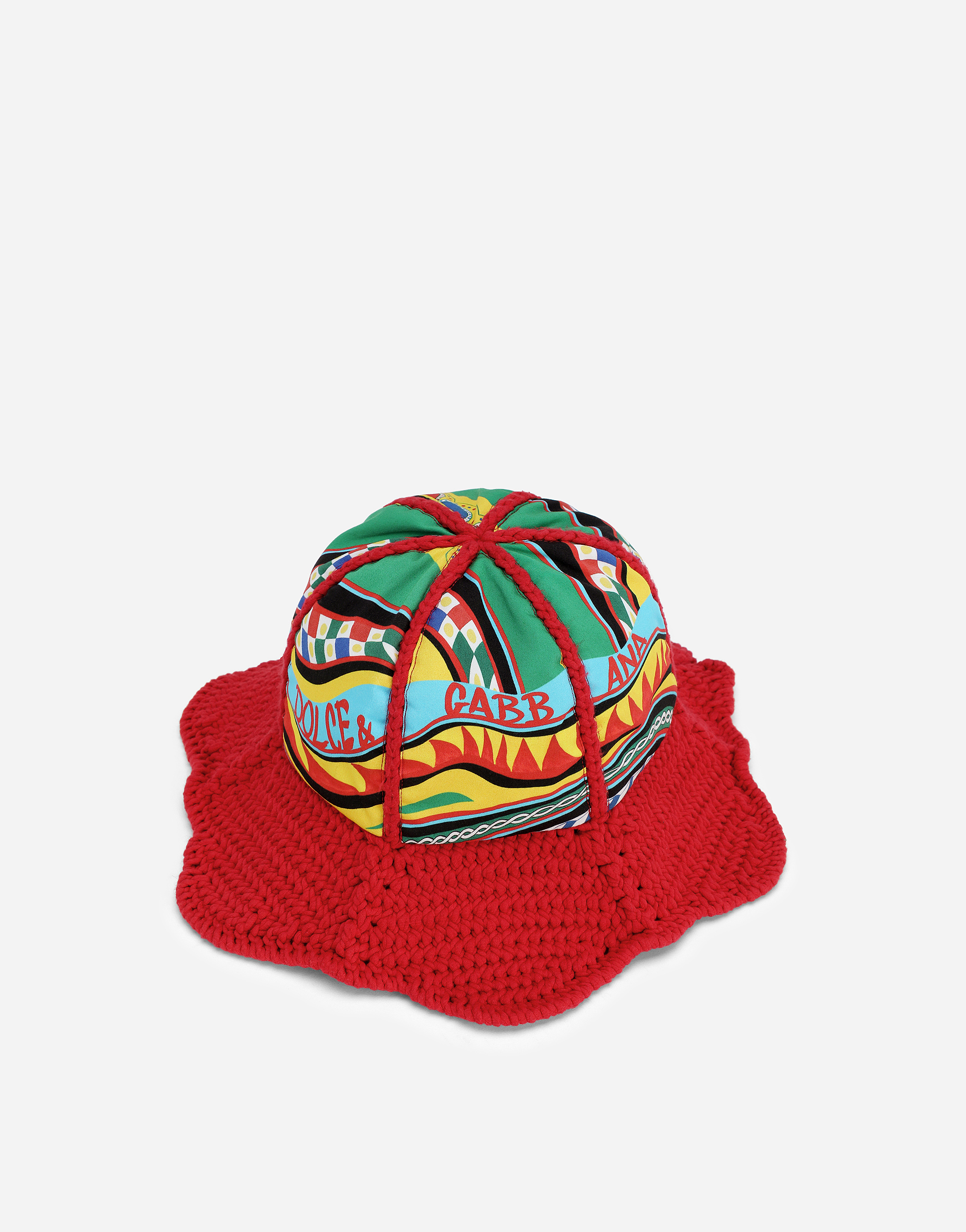DOLCE & GABBANA MULTI-COLORED CROCHET HAT