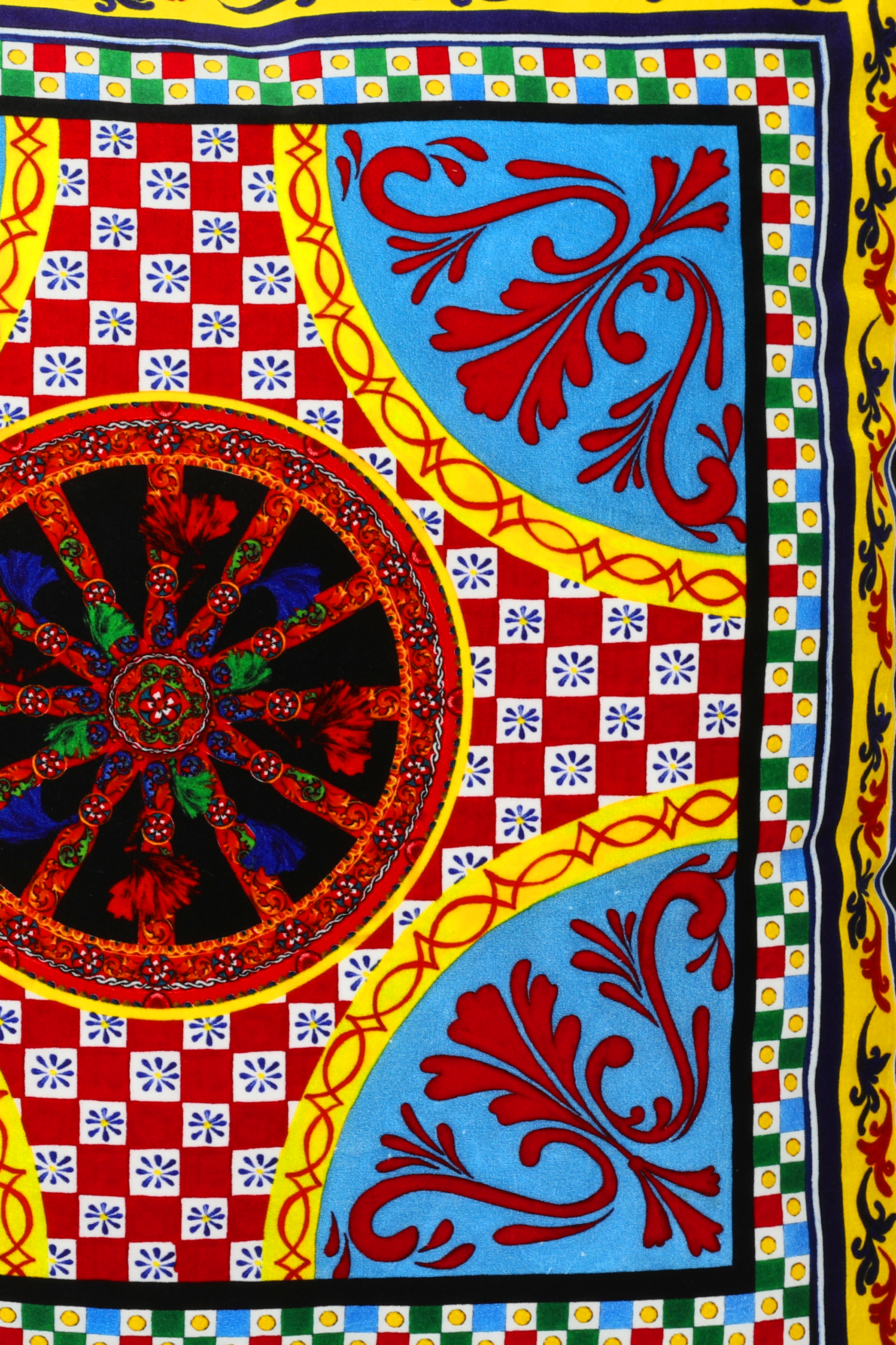 Dolce & Gabbana Velvet Cushion Large In Multicolor