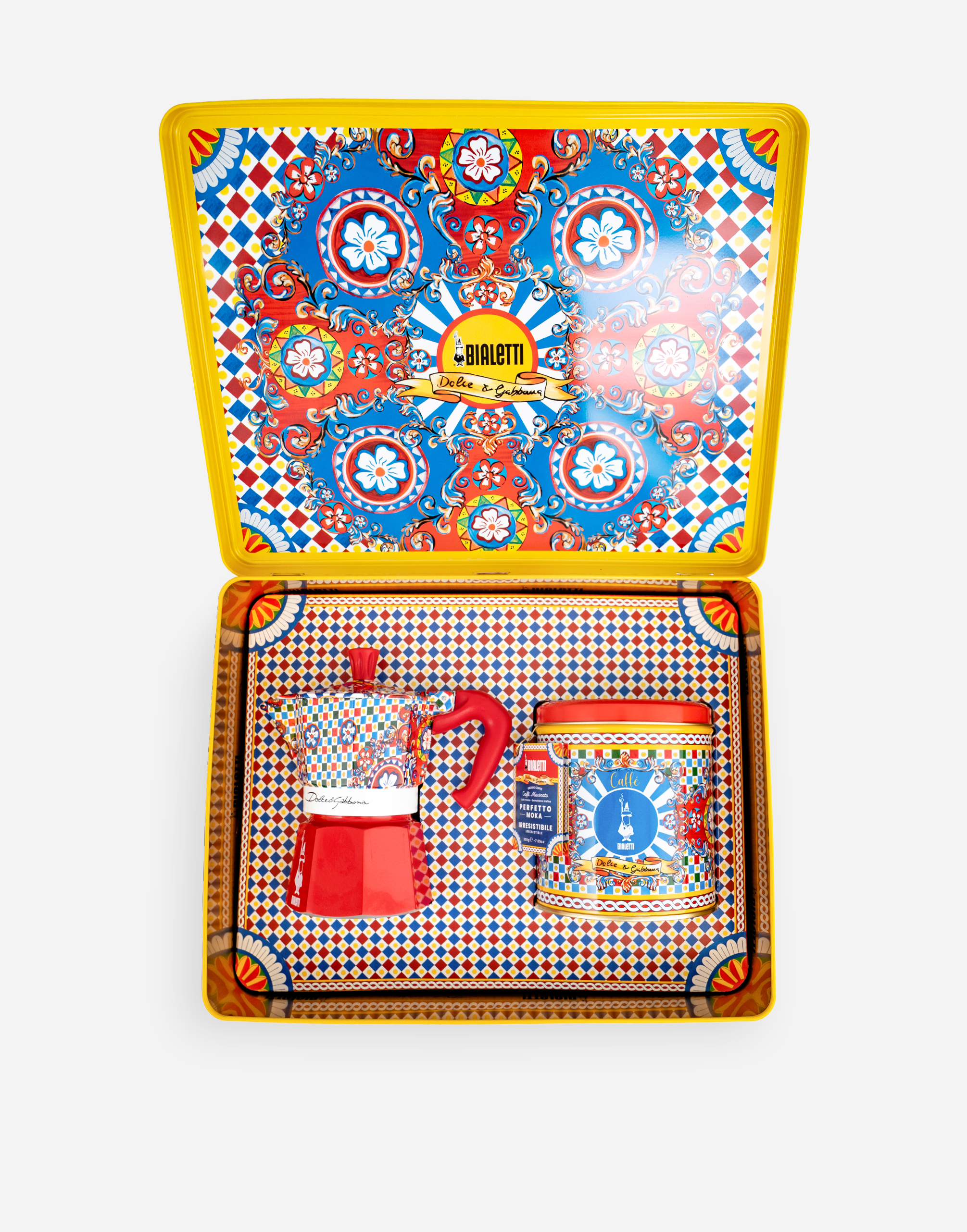 Dolce & Gabbana Set Moka 3tz Caffe Box Bialet In Multicolor