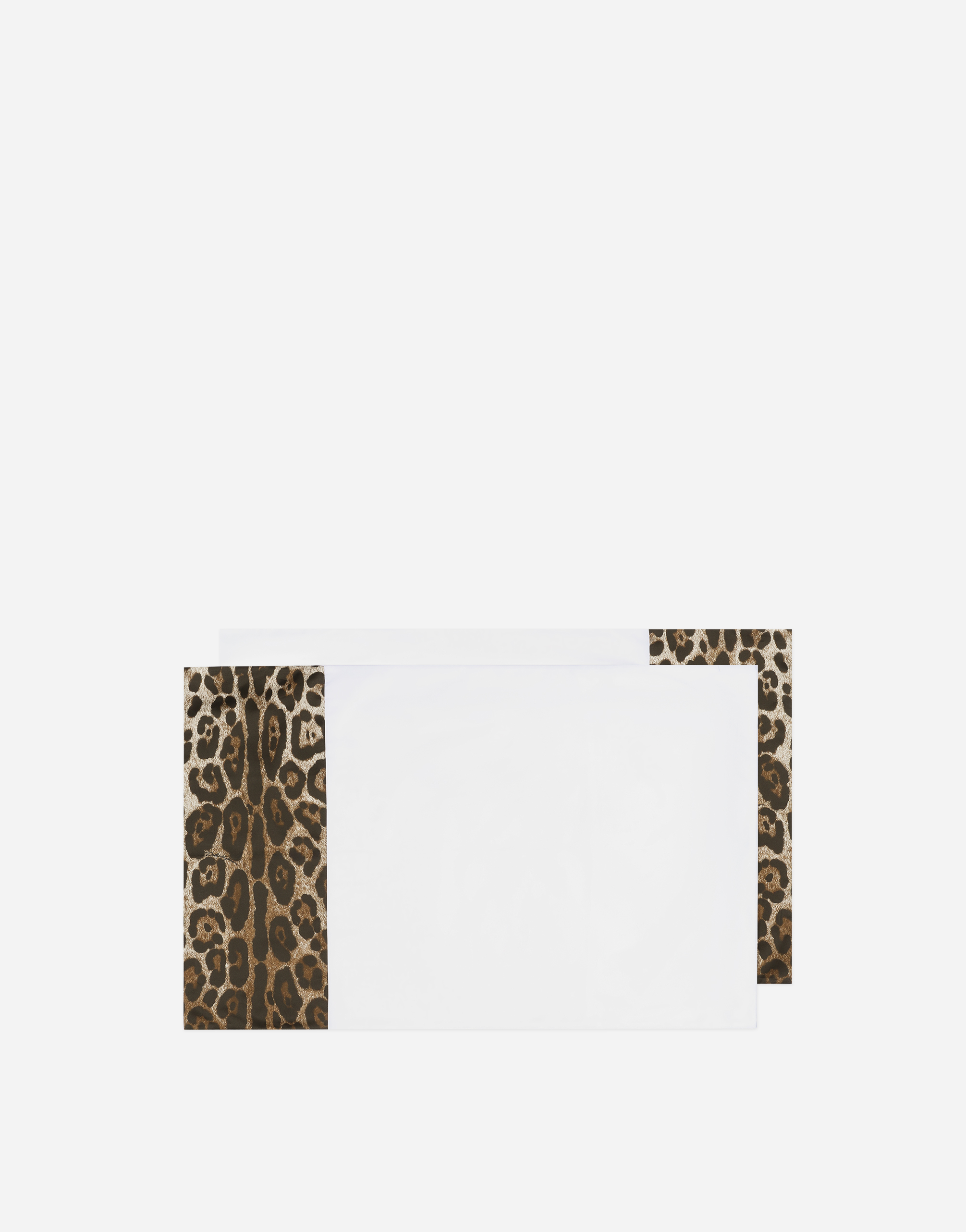 Dolce & Gabbana Set 2 Cotton Sateen Pillowcases In Animal Print