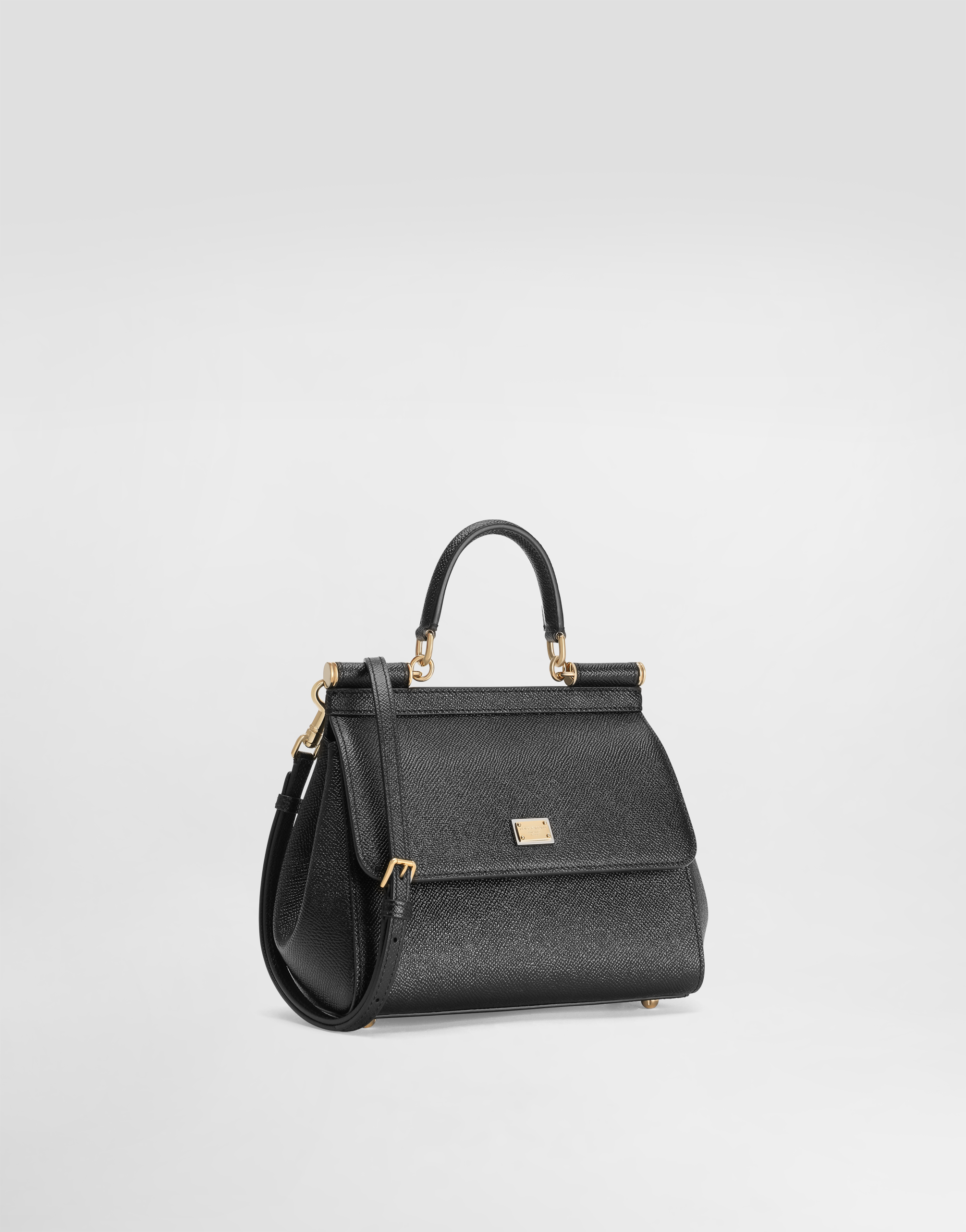 Dolce & Gabbana Stylish Black Top-handle Handbag For Women In Black