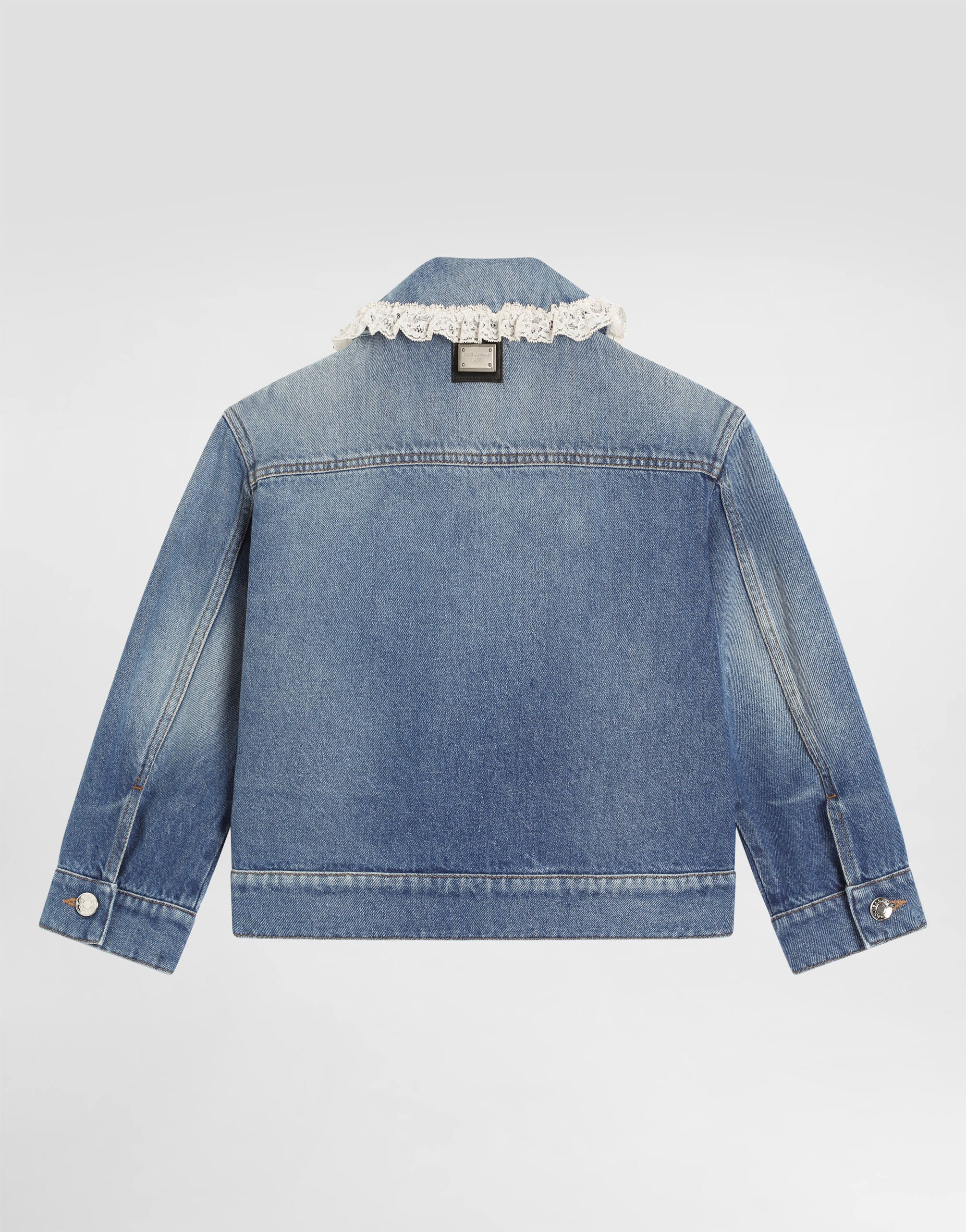  Dolce & Gabbana Denim Jacket With Print - Frau Mäntel Und Jacken Mehrfarbig 6 Years 