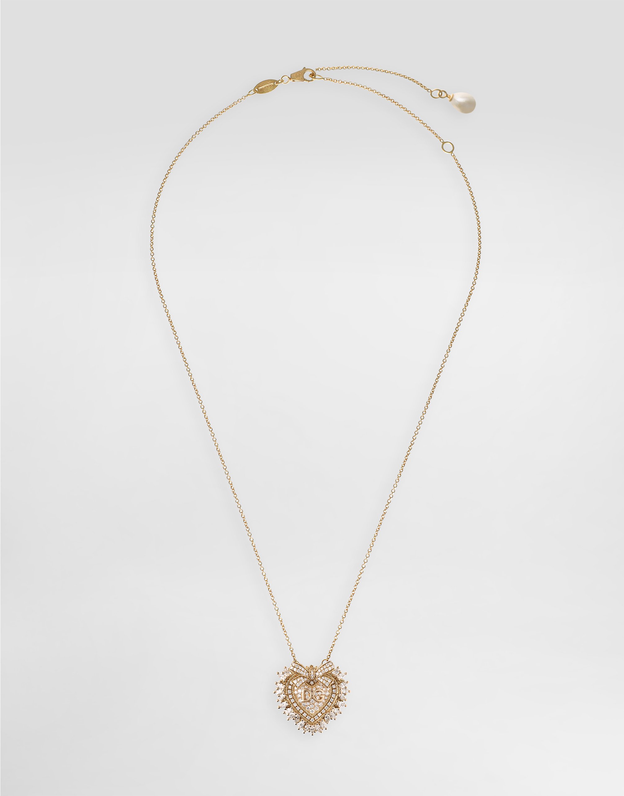 Dolce & Gabbana Devotion Necklace 18 Carat Yellow Gold And Diamonds