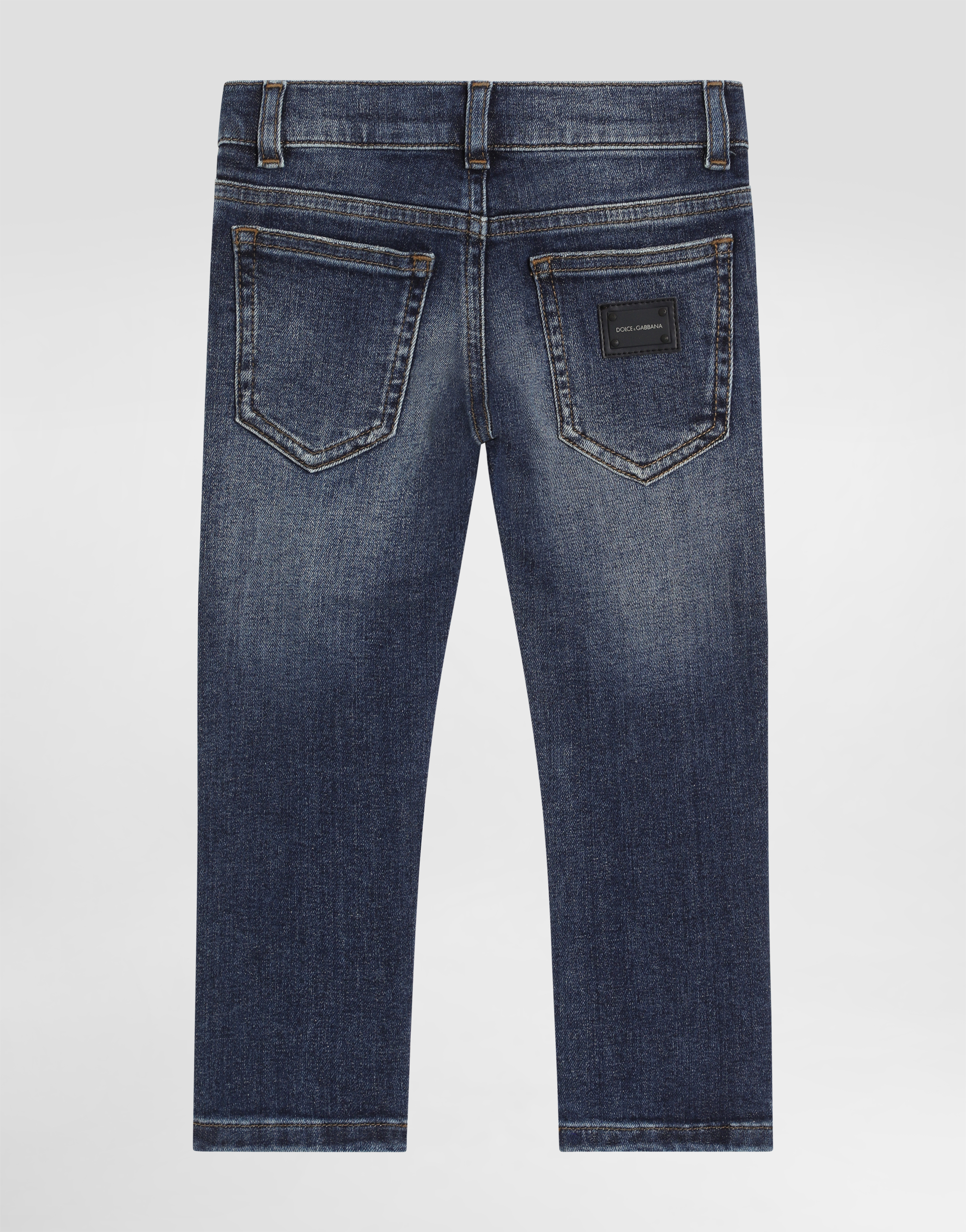 Dark blue slim-fit stretch jeans