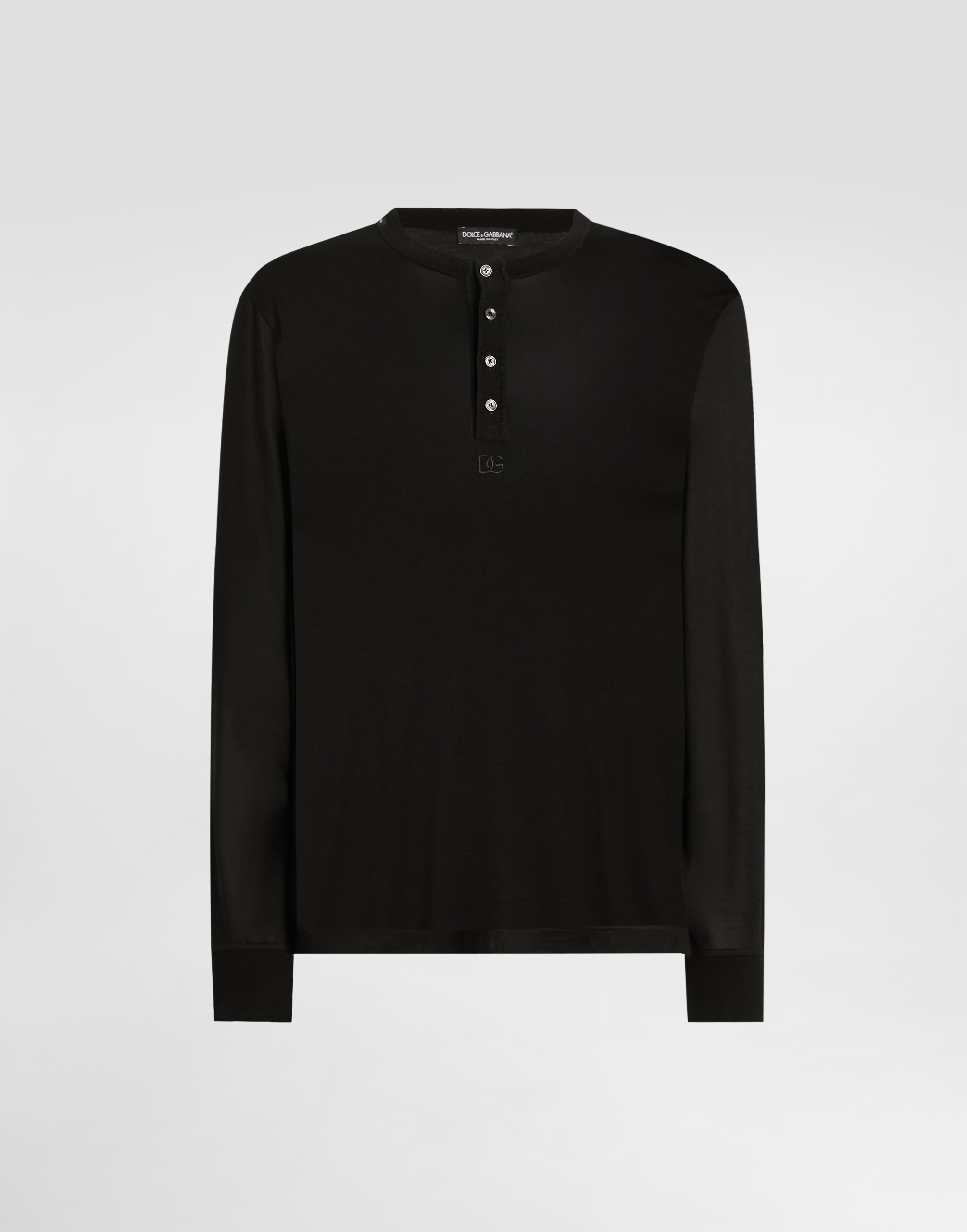 Serafino long sleeve silk t-shirt