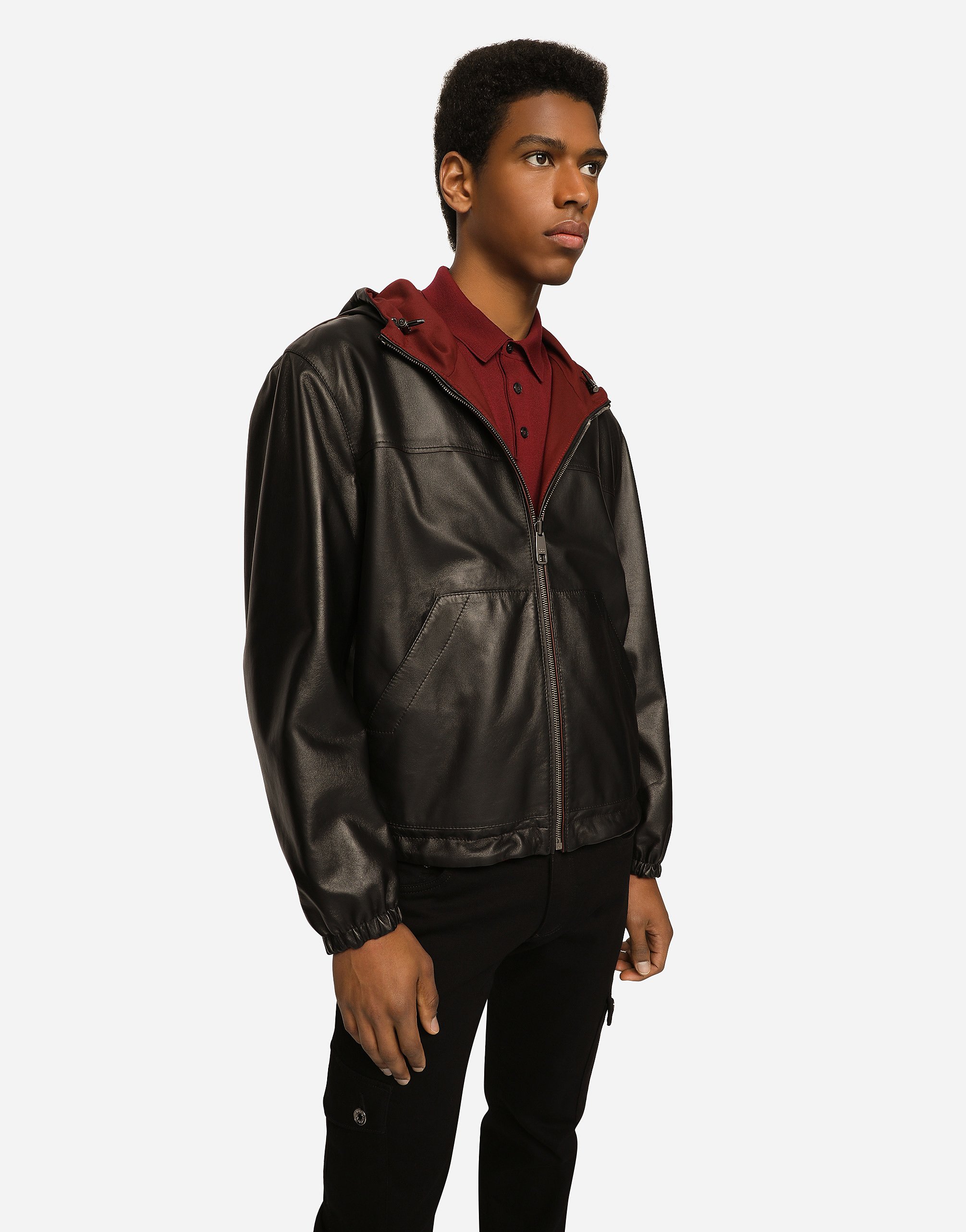 Dolce & Gabbana Reversible Hooded Jacket In Multicolor