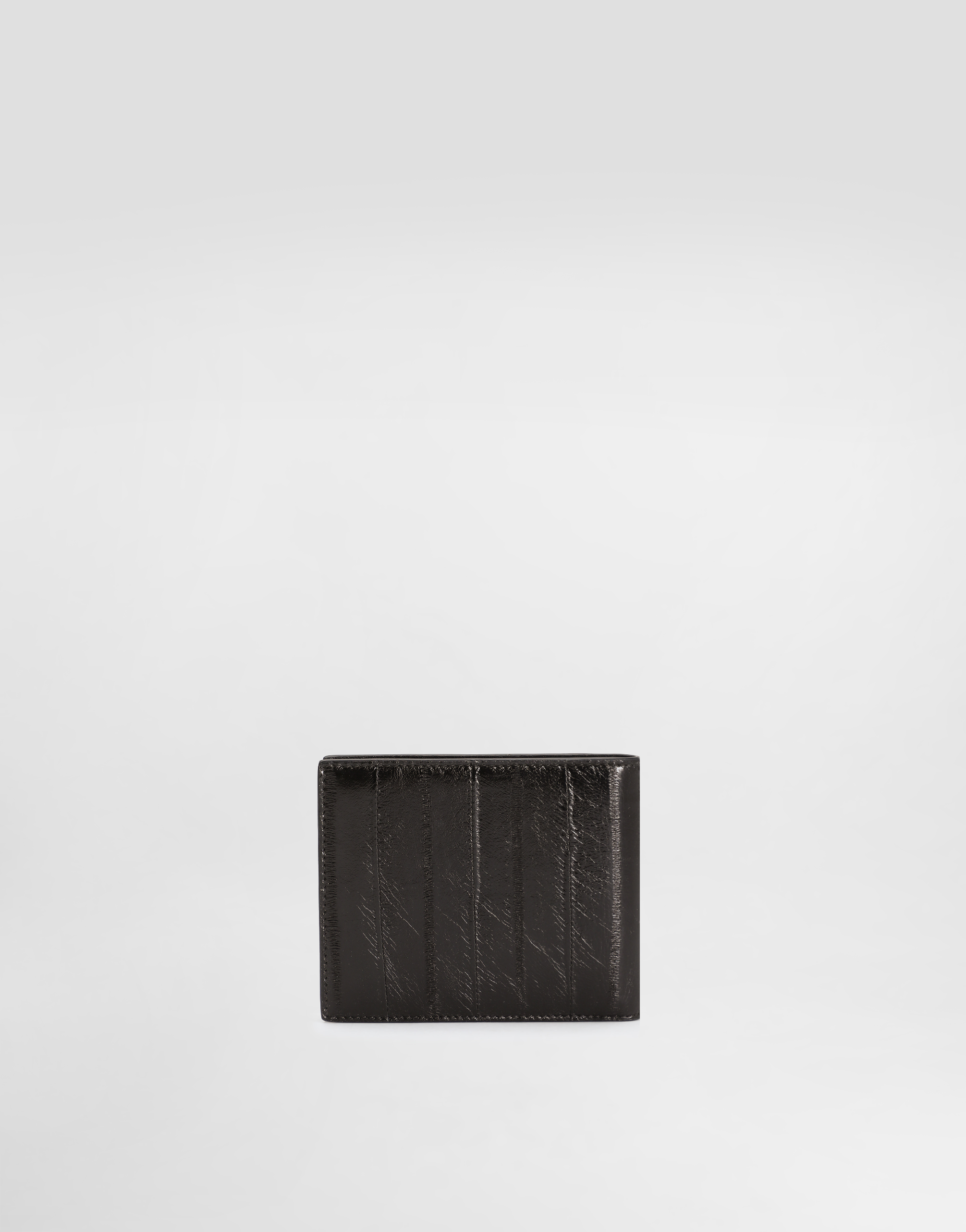 Dolce & Gabbana Eel Skin Wallet In Black