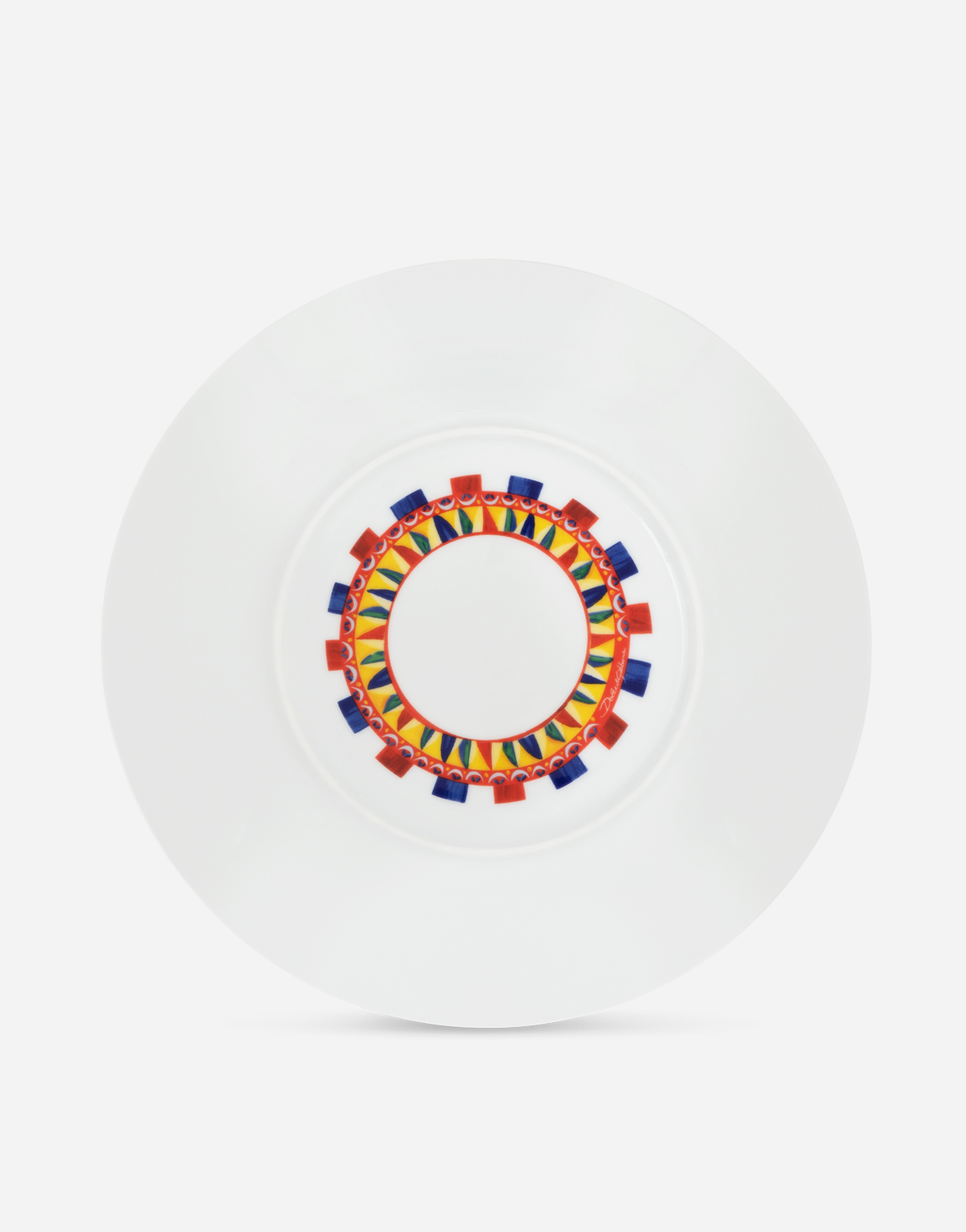 Dolce & Gabbana Porcelain Charger Plate Multicolor Unisex Onesize In Multicolor