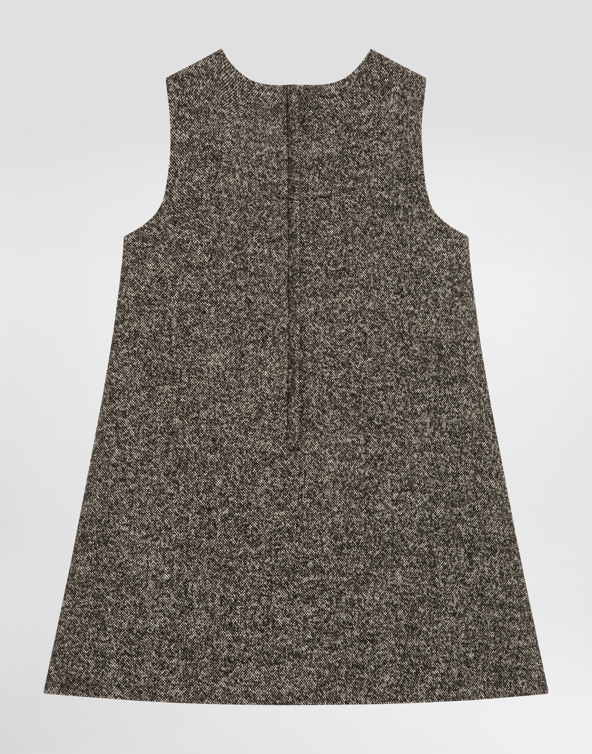 Dolce & Gabbana Dotted Wool Blend Dress In Multi