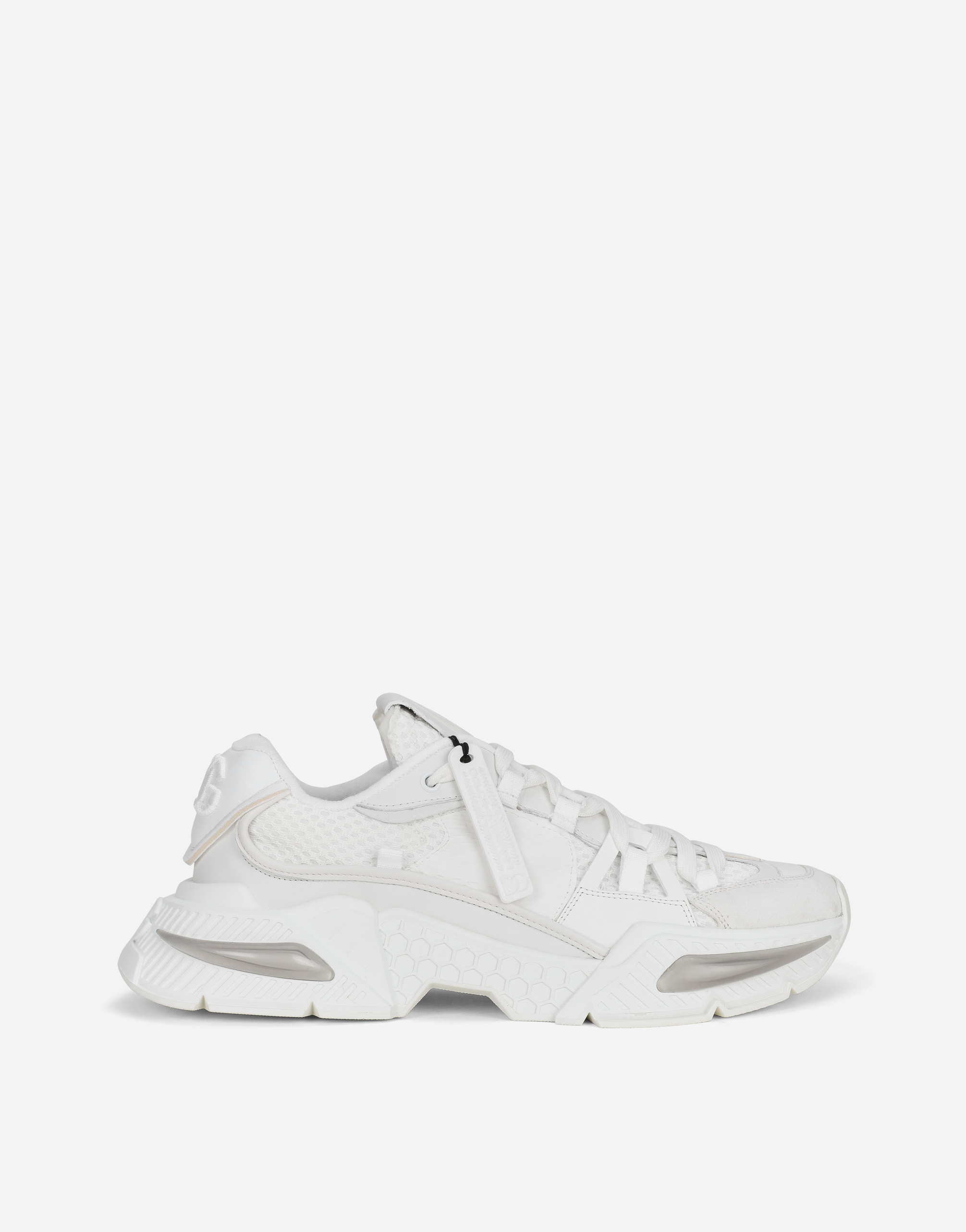 Shop Dolce & Gabbana Mixed-material Airmaster Sneakers In White