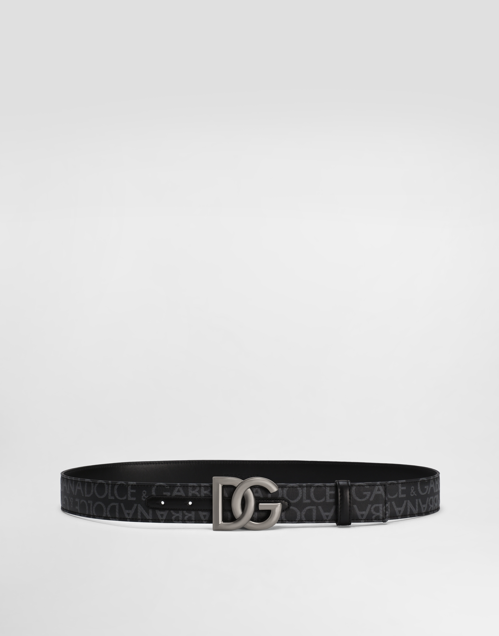 Dolce & Gabbana Male Dg Logo Belt - Man Belts Multi-Colored Fabric Multicolor Size 95