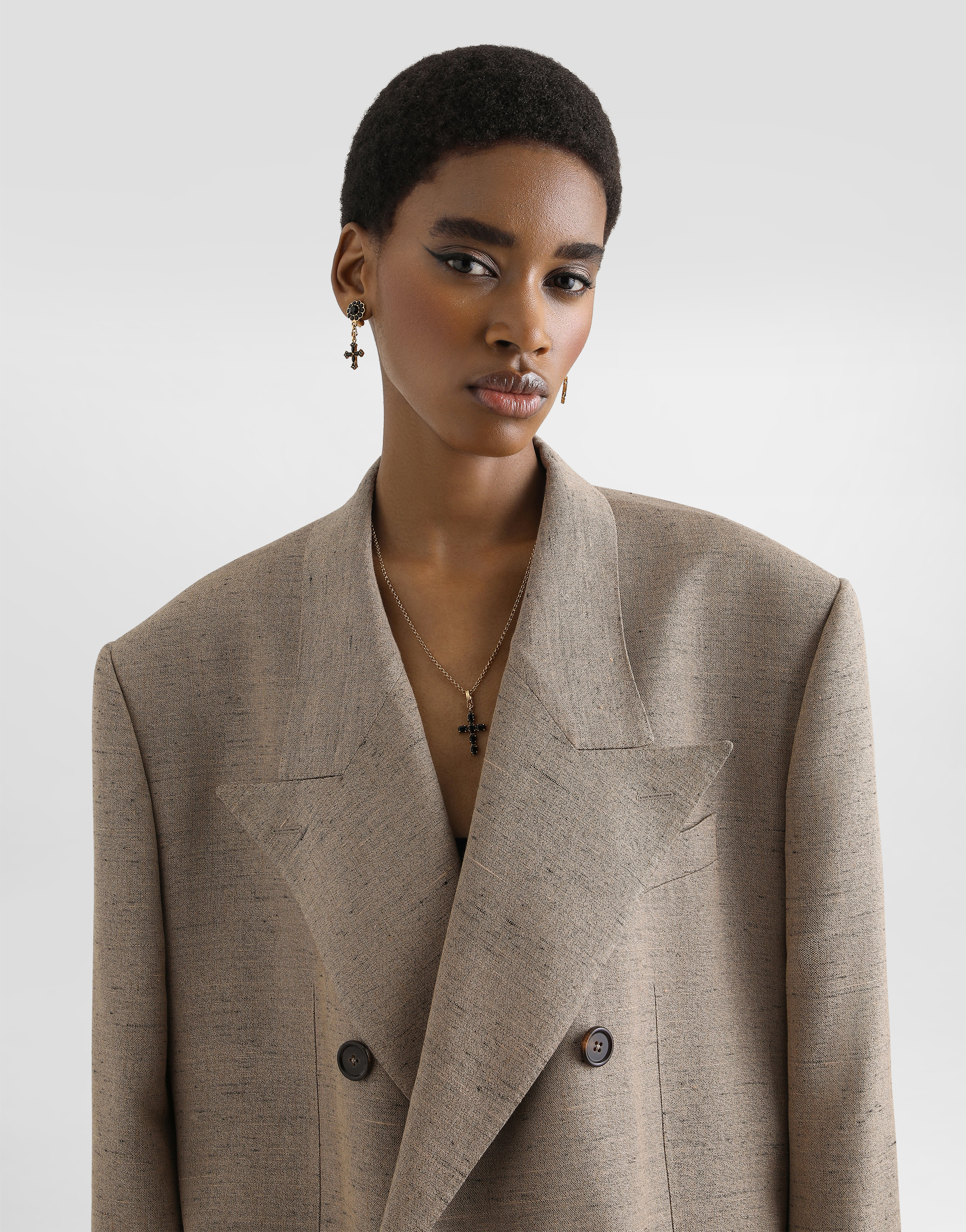 Dolce & Gabbana Grey Viscose Jacket In Neutral