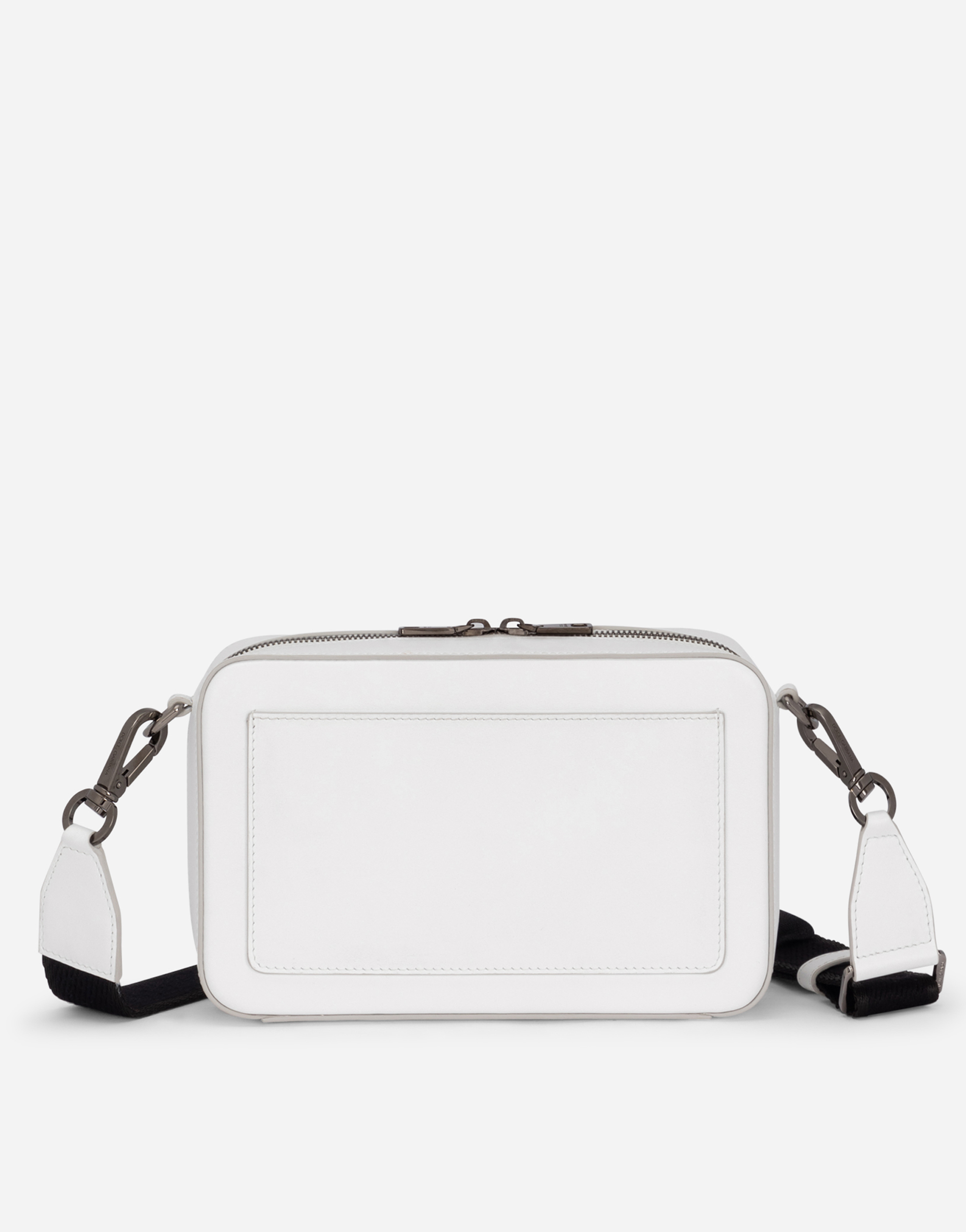 DOLCE & GABBANA CALFSKIN CROSSBODY BAG WITH RAISED LOGO