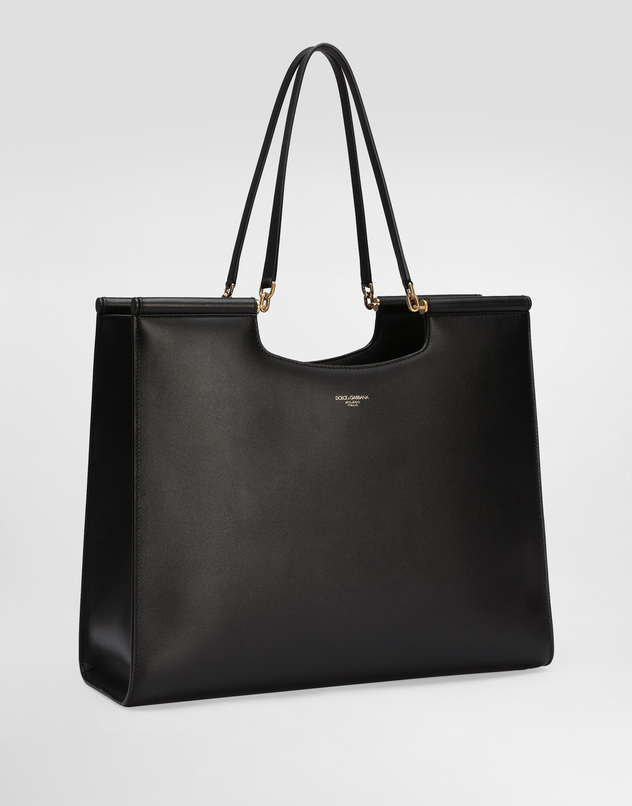 Dolce & Gabbana Large Sicily Shopper In Black
