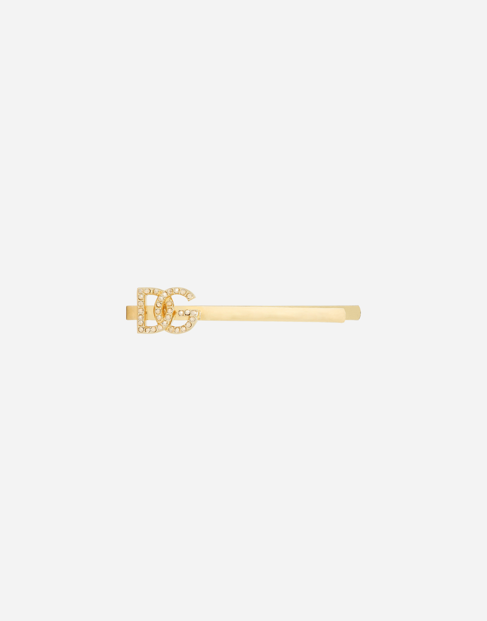 Dolce & Gabbana Hair Clip With Dg Logo - Woman Accessories Gold Metal Onesize