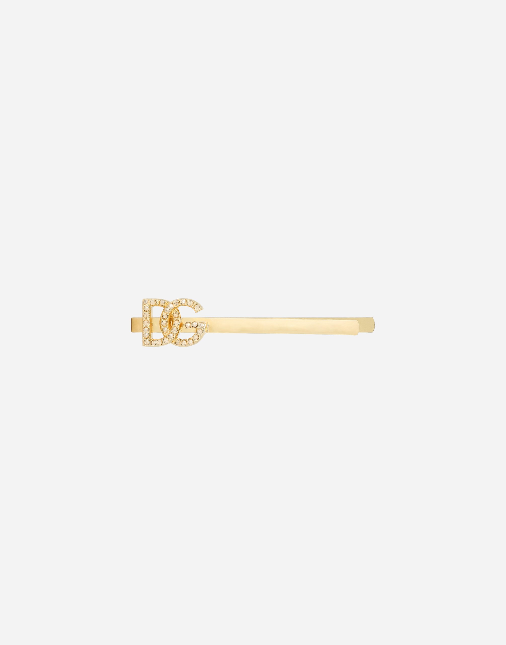 Dolce & Gabbana Hair Clip With Dg Logo In Gold