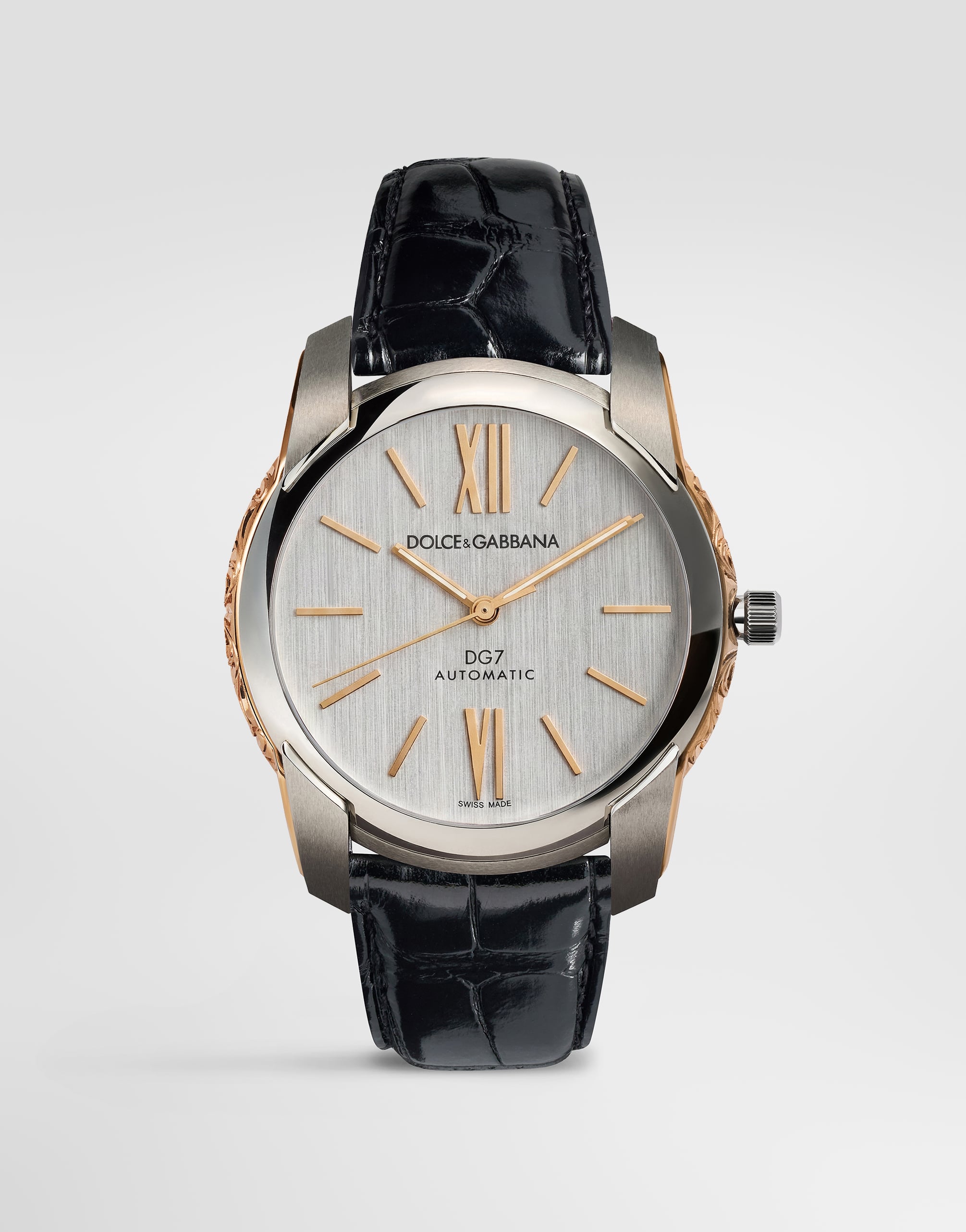 DG7 Gattopardo watch in Silver/Black for Men | Dolce&Gabbana® US
