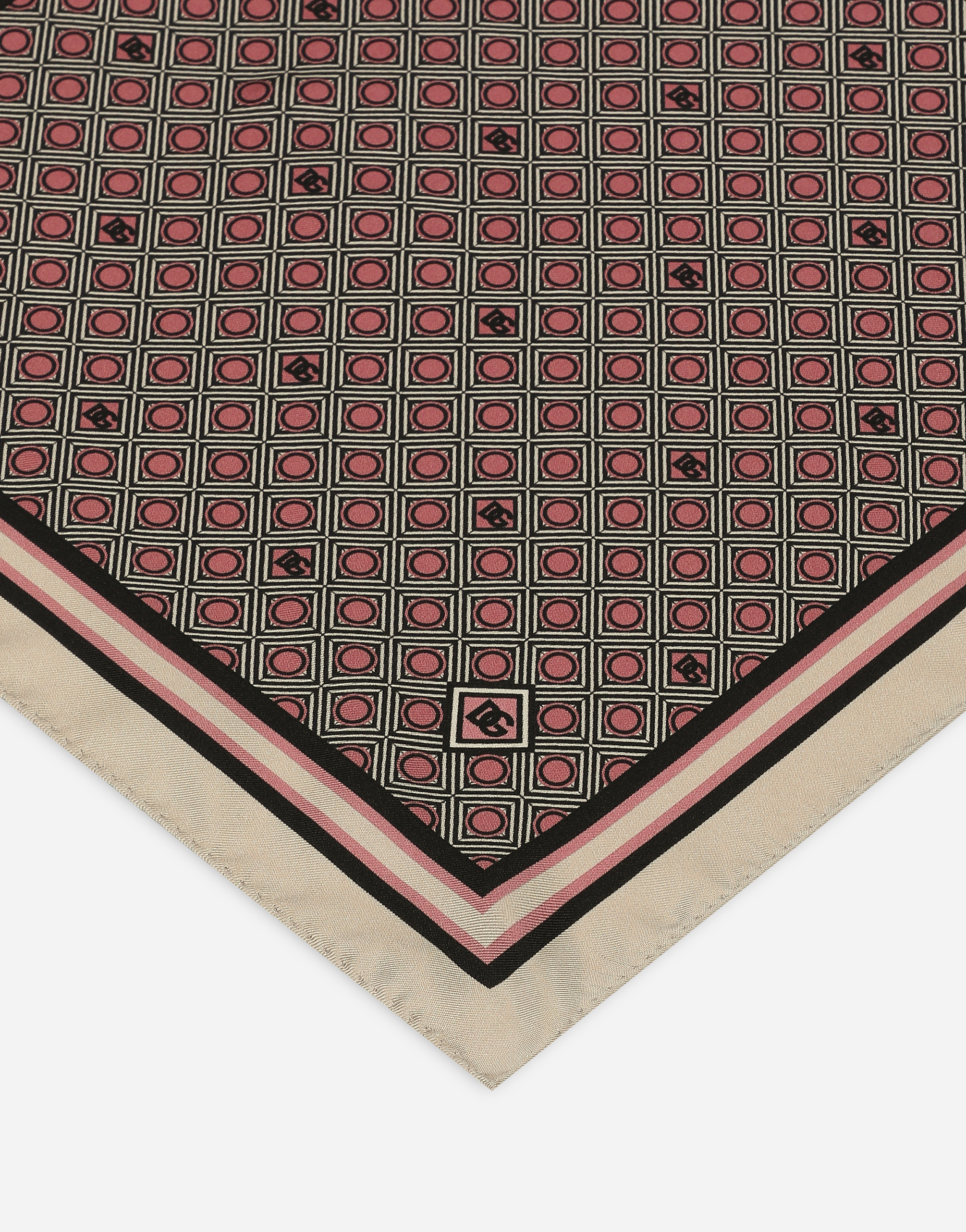  Dolce & Gabbana Silk Pocket Square With Micro-design Print - Man Ties And Pocket Squares Print Onesize 
