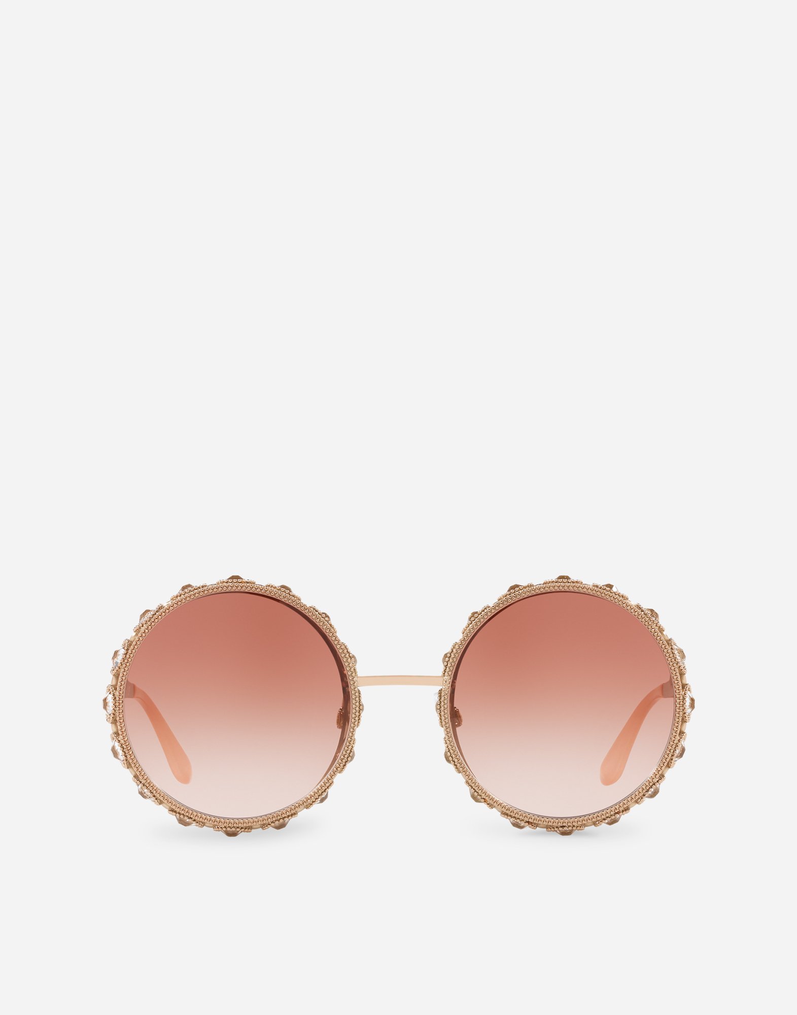 Dolce and gabbana round gold sunglasses hot sale