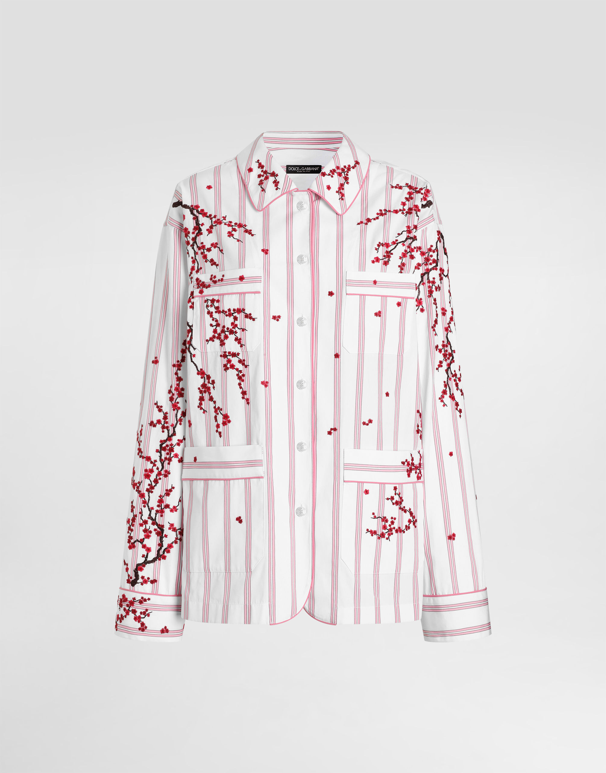 Vanity shirt with flower embroidery in Multicolor for Women