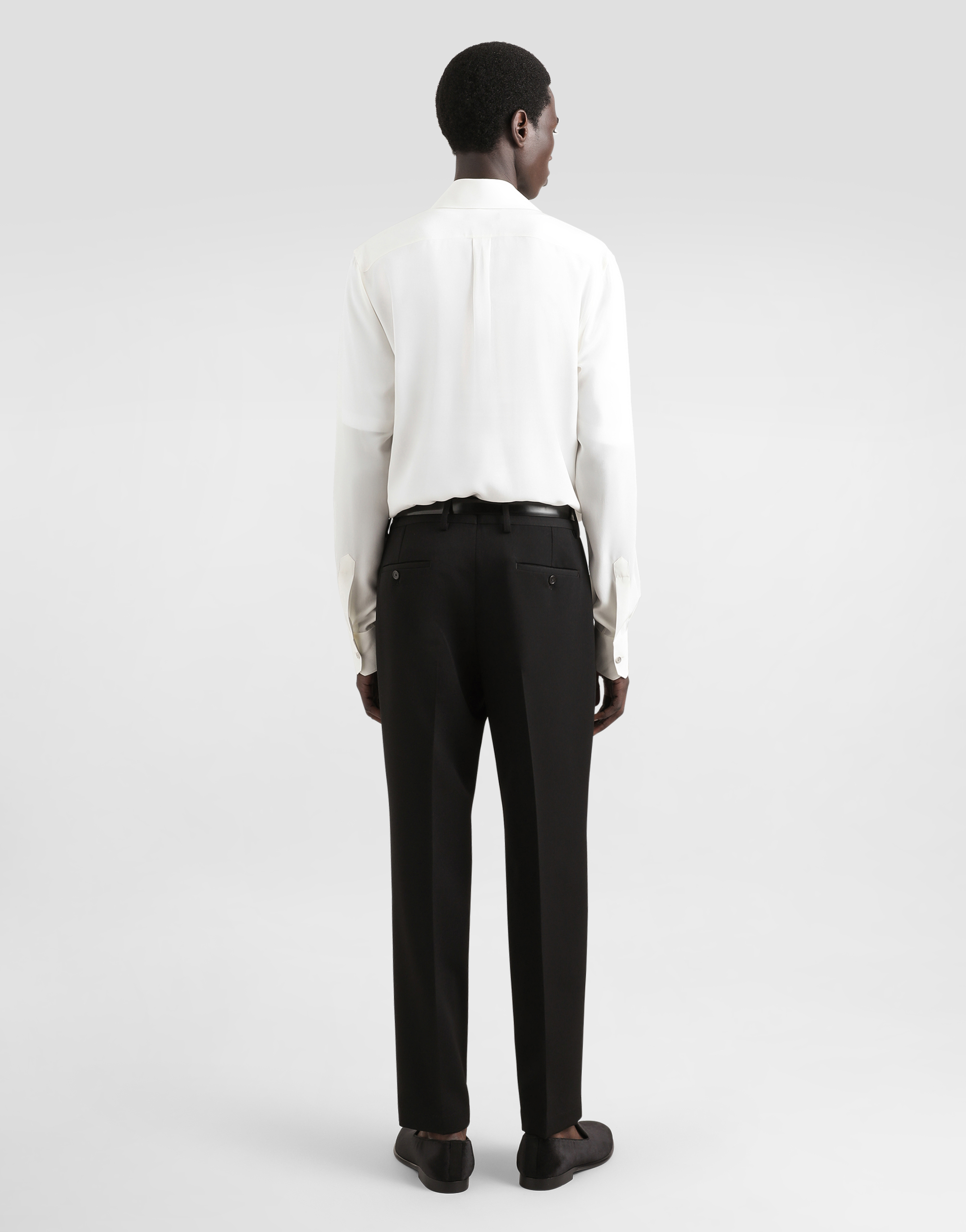 Dolce & Gabbana Cotton-gabardine Tailored Trousers - Men's - Cotton/spandex/elastane In Black