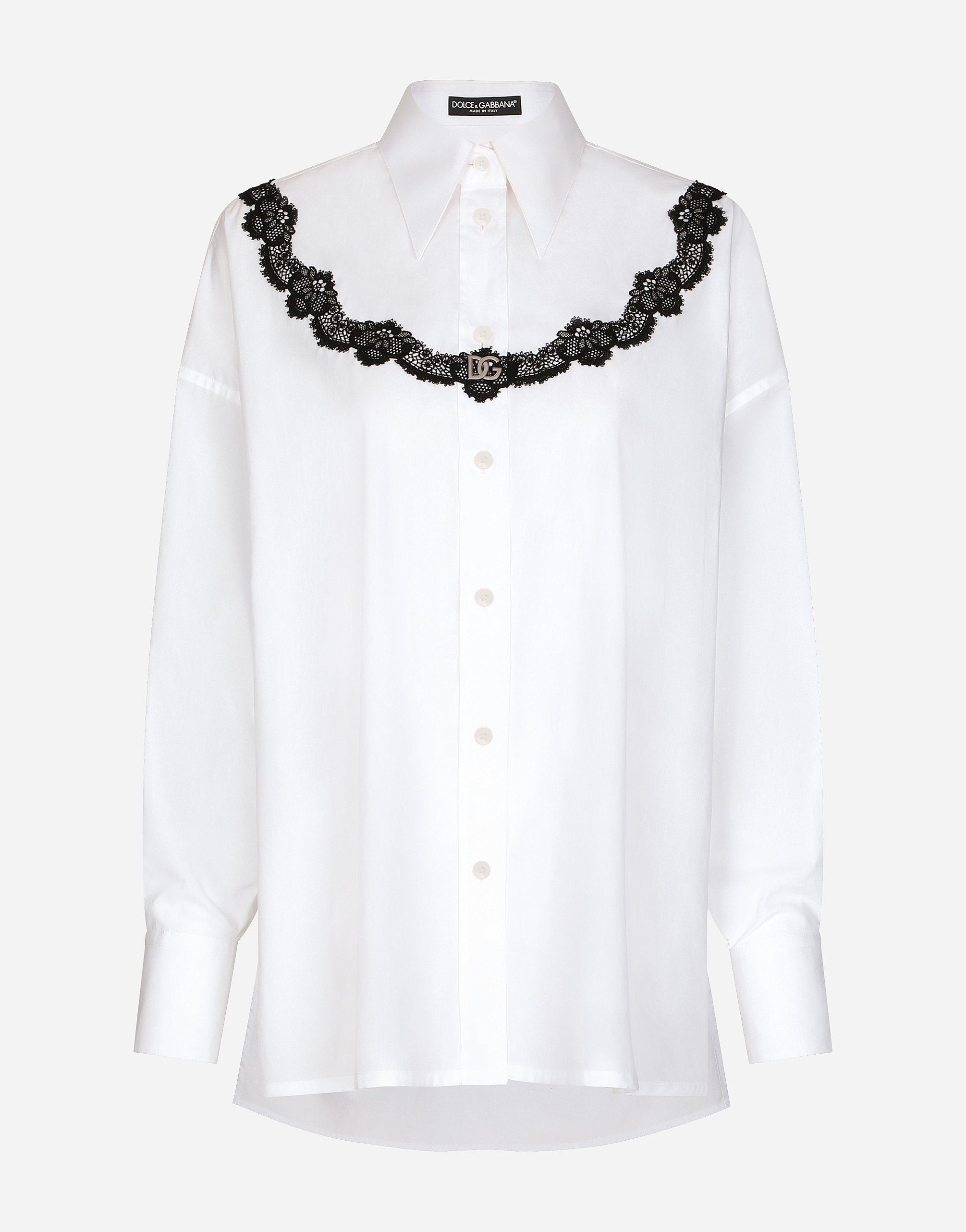 Dolce & Gabbana Lace-detailed Shirt In White