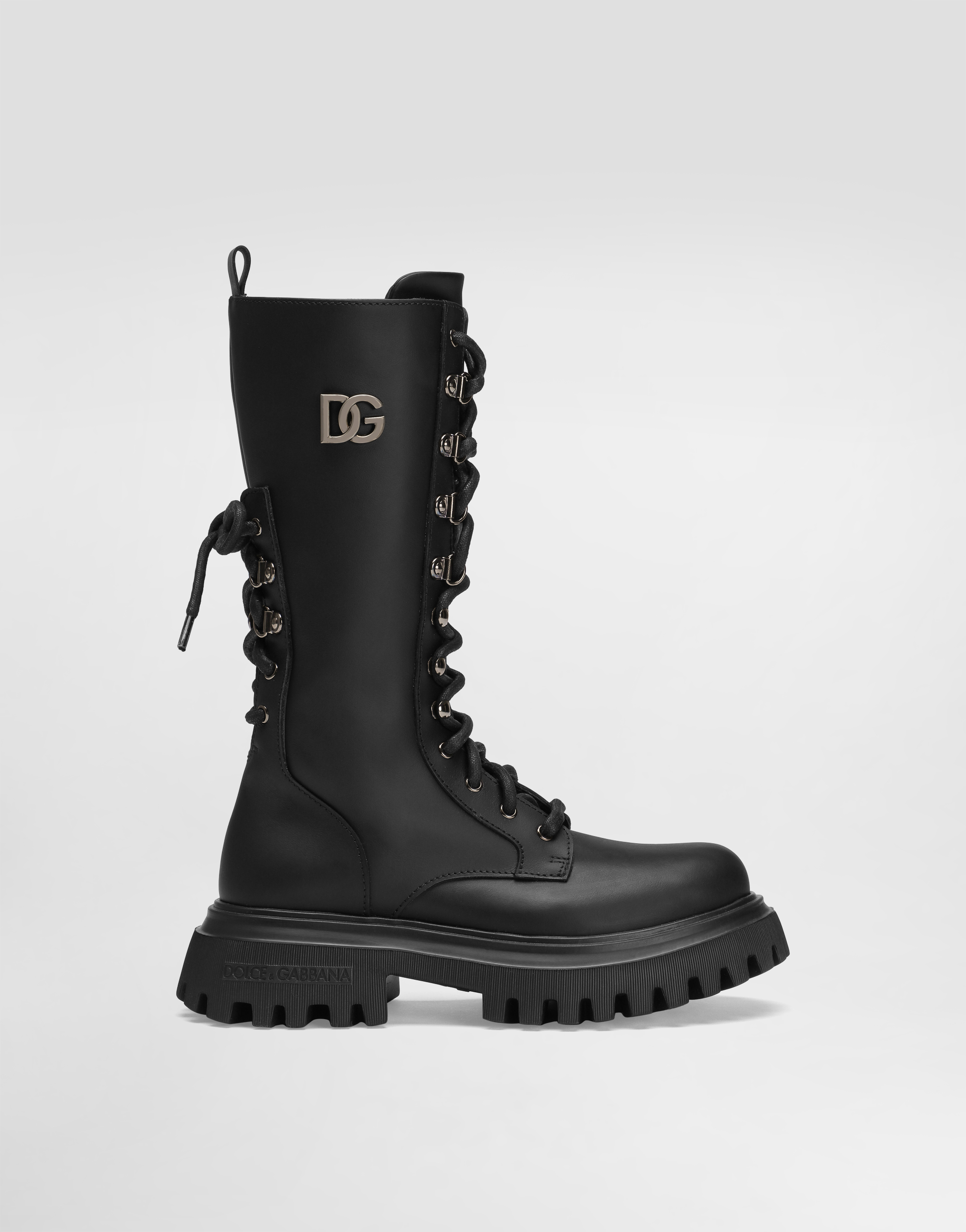 Dolce & Gabbana Nappa Calfskin Boots In Black