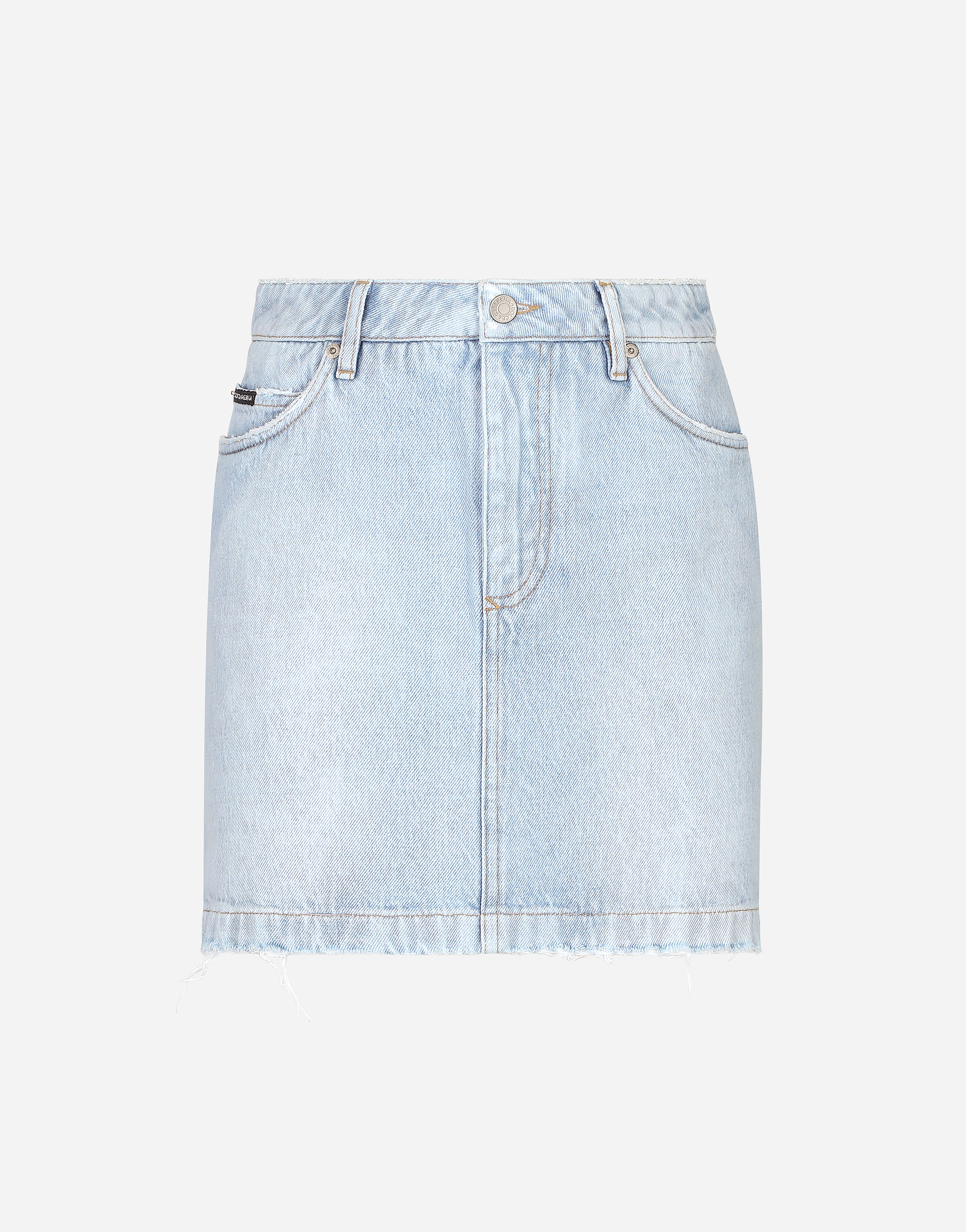 Dolce & Gabbana Cotton Denim Miniskirt - Woman Skirts Multi-colored