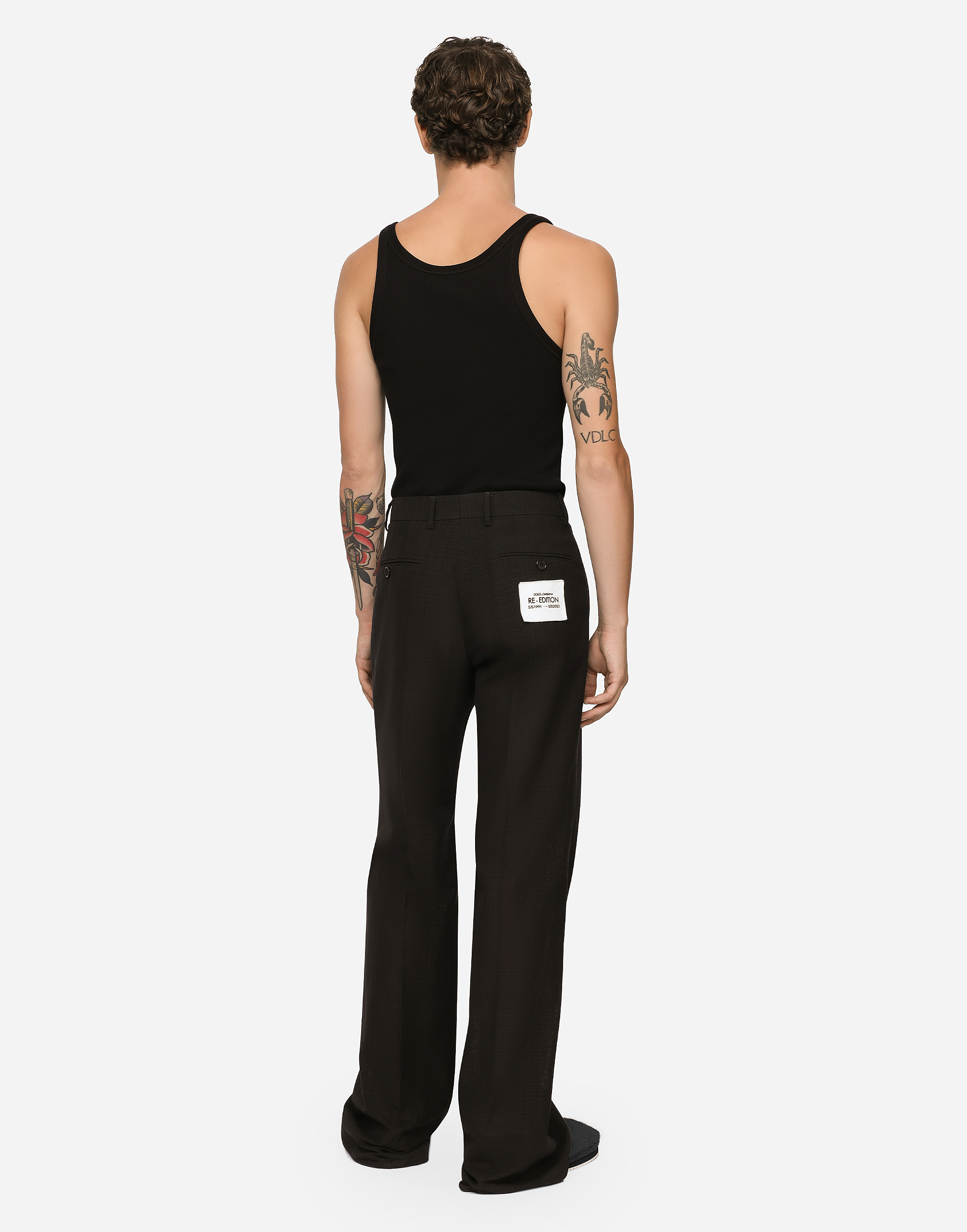 DOLCE & GABBANA TAILORED STRAIGHT-LEG PANTS IN TECHNICAL COTTON