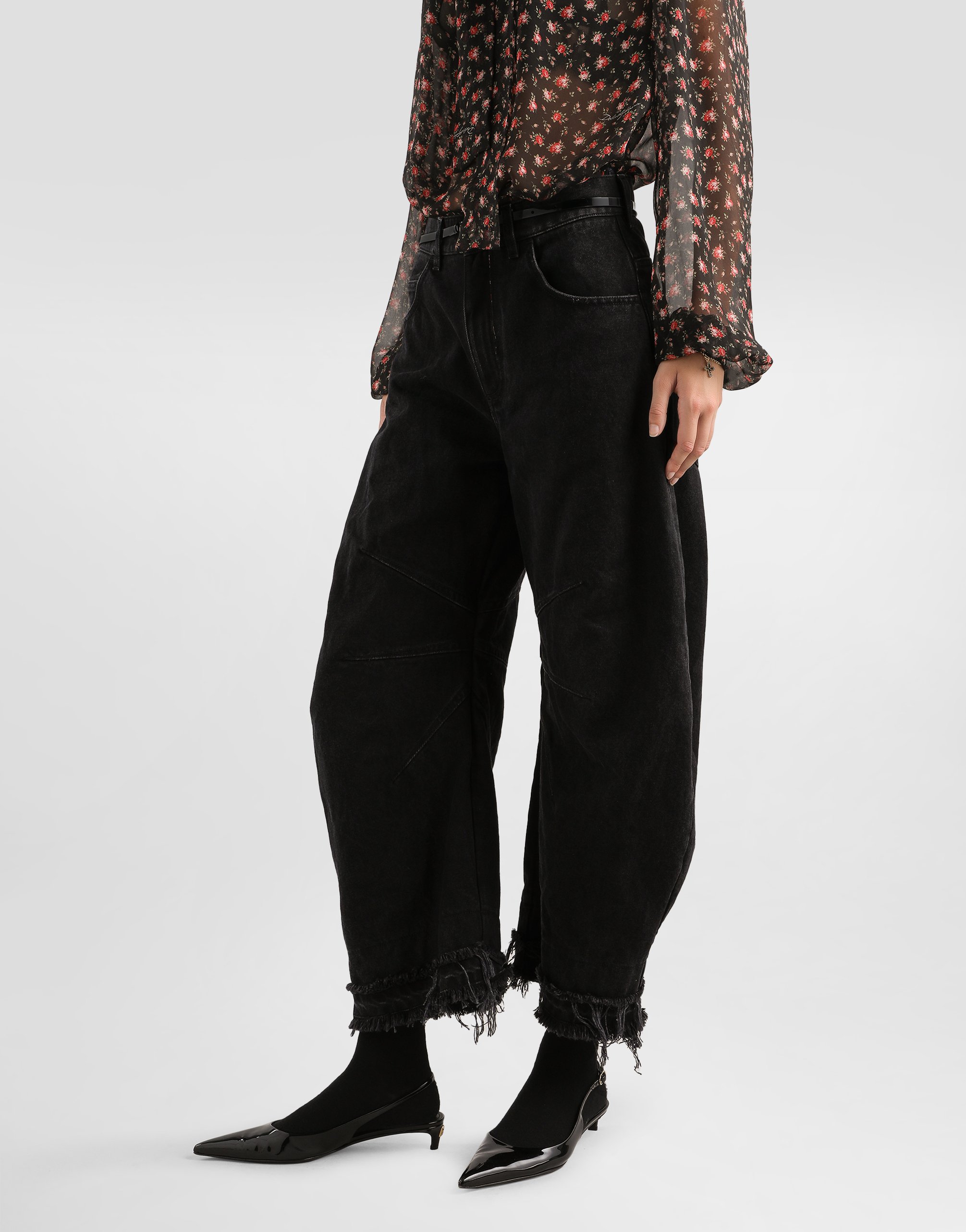 Dolce & Gabbana 5-pocket Denim Trousers In Black