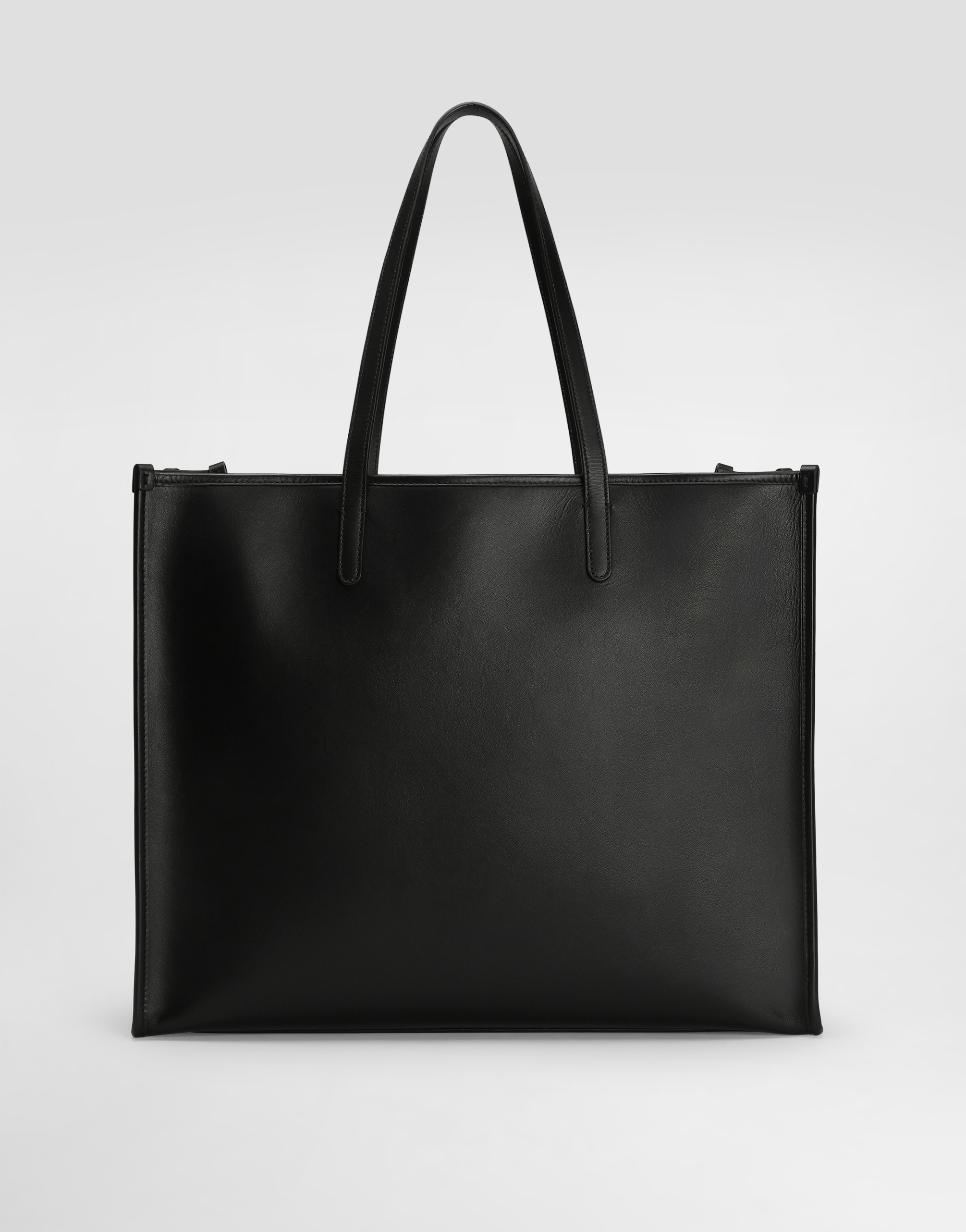 DOLCE & GABBANA CALFSKIN SHOPPER WITH RAISED LOGO