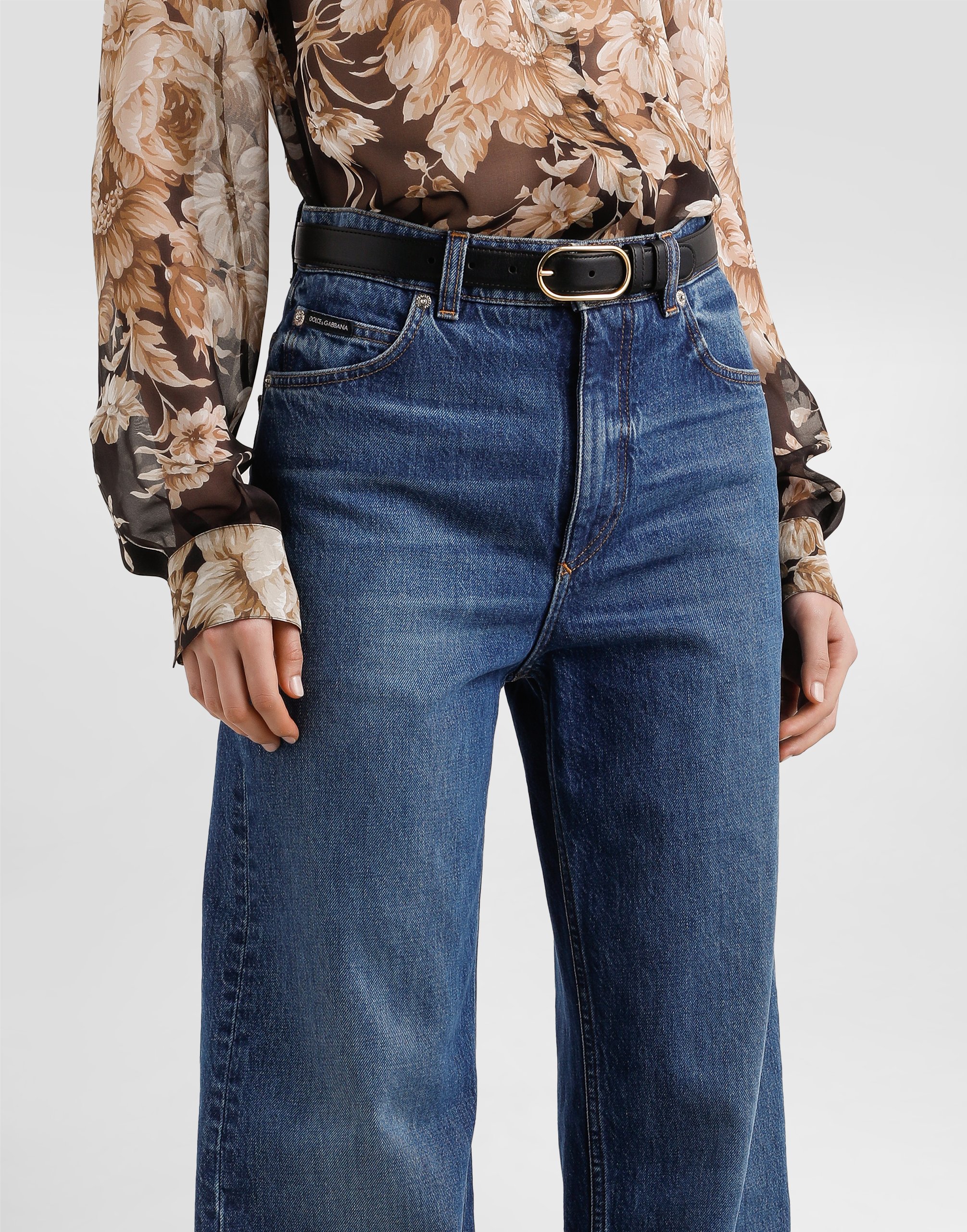 Dolce & Gabbana 5-pocket Denim Trousers In Multi