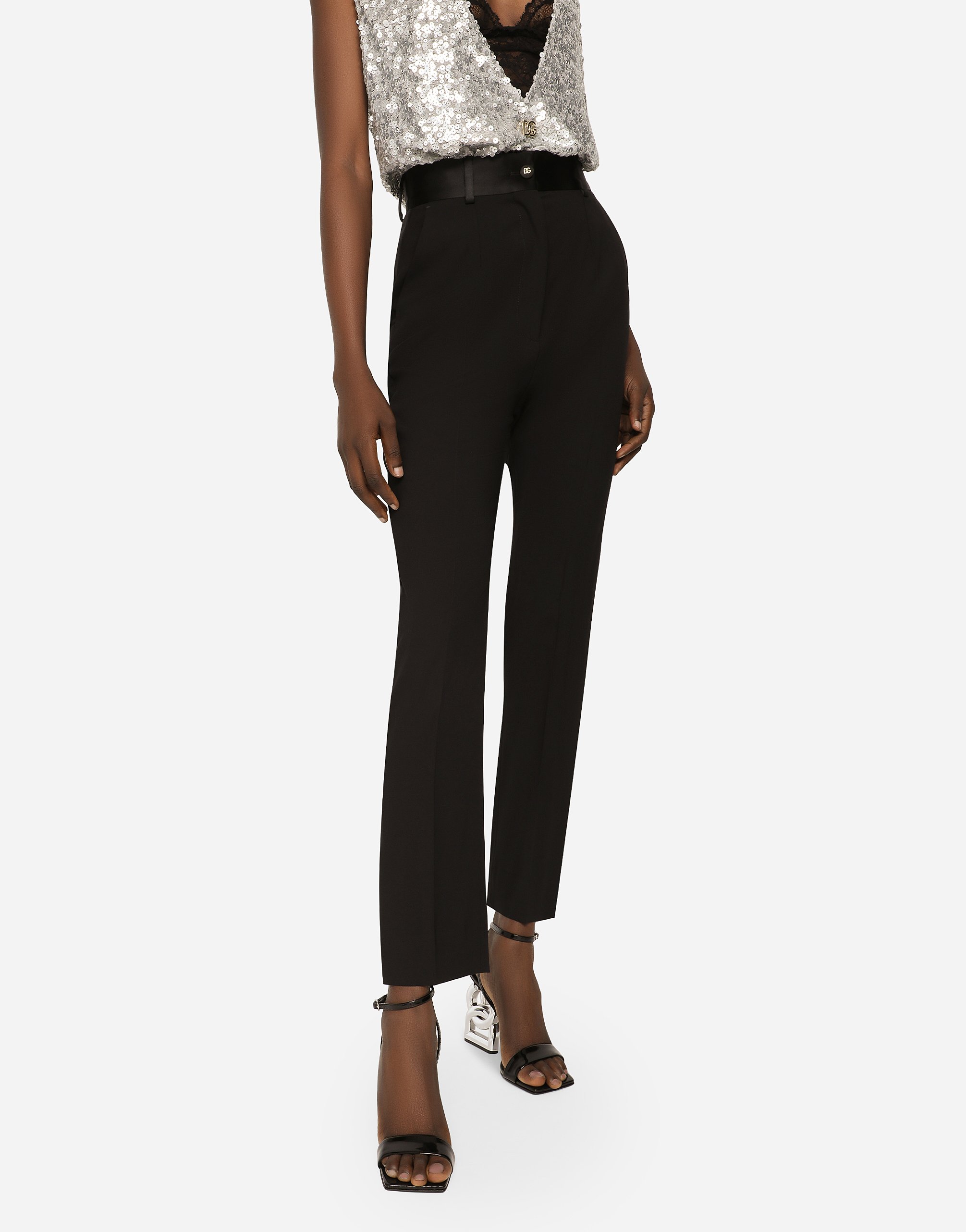 Woolen tuxedo pants