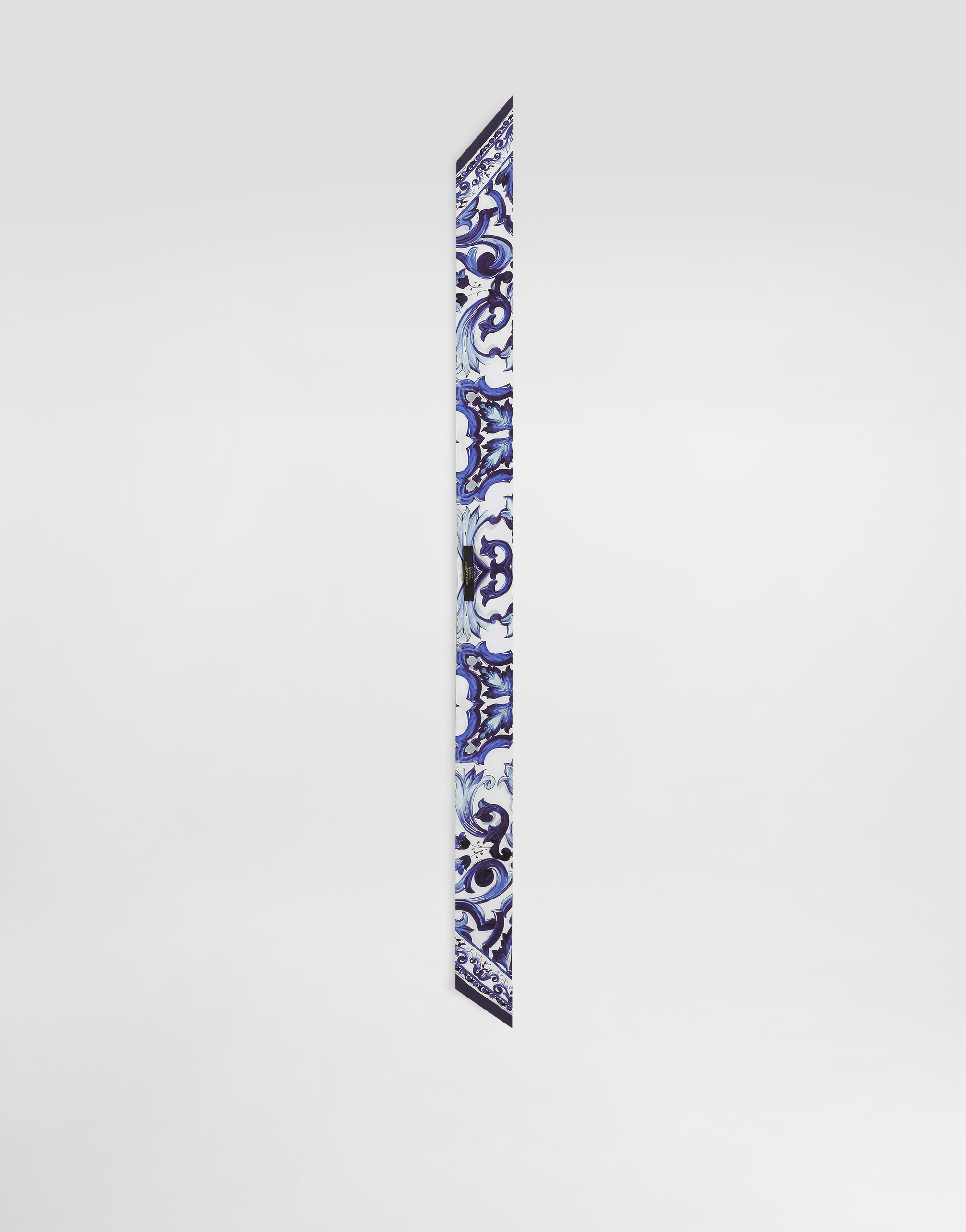  Dolce & Gabbana Dg Exclusive Dolce & Gabbana Majolica-print Silk Twill Bandeau - Woman Scarves And Silks White Onesize 