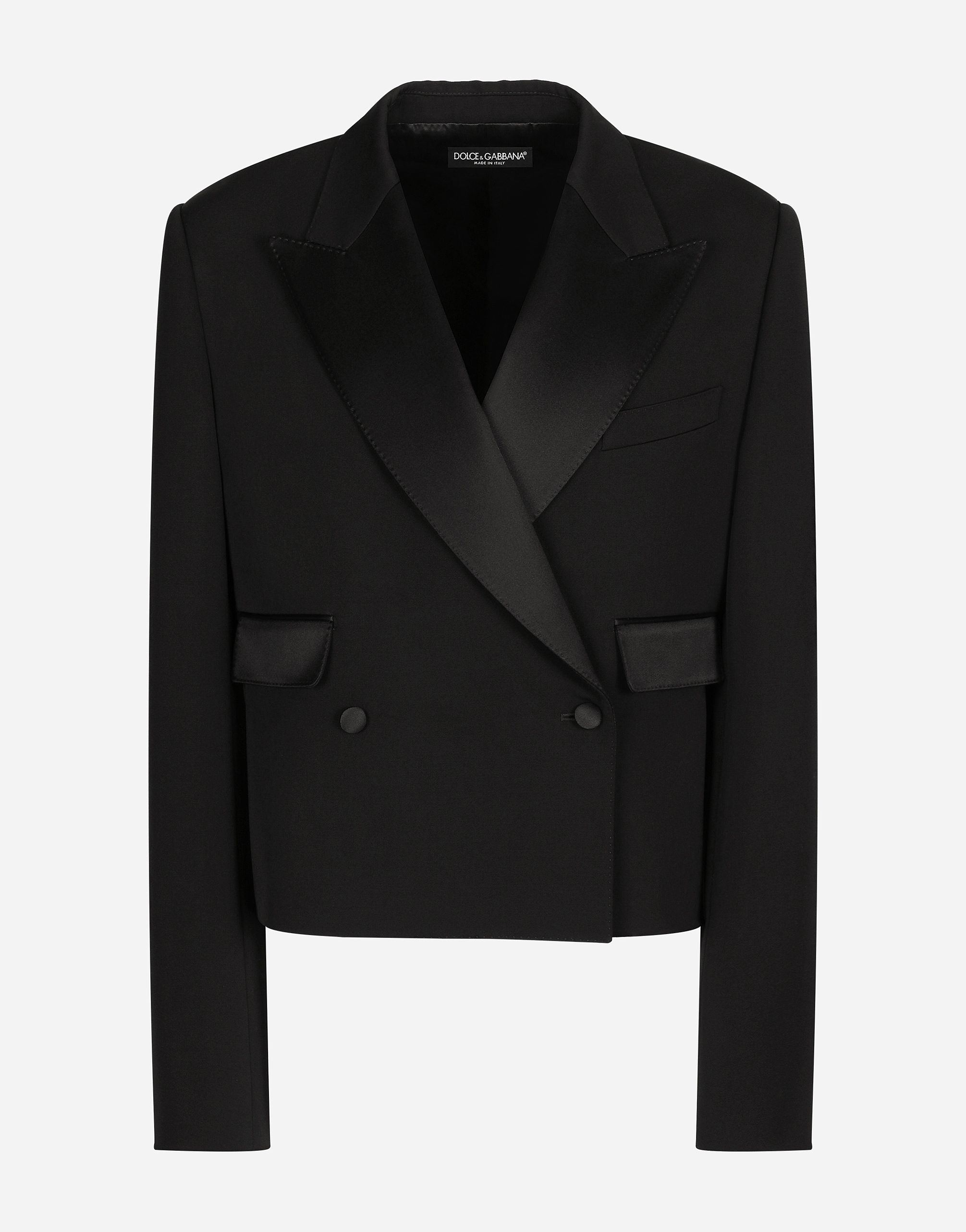 Dolce & Gabbana Double-breasted Gabardine Blazer - Women's - Silk/virgin Wool/polyester In Black